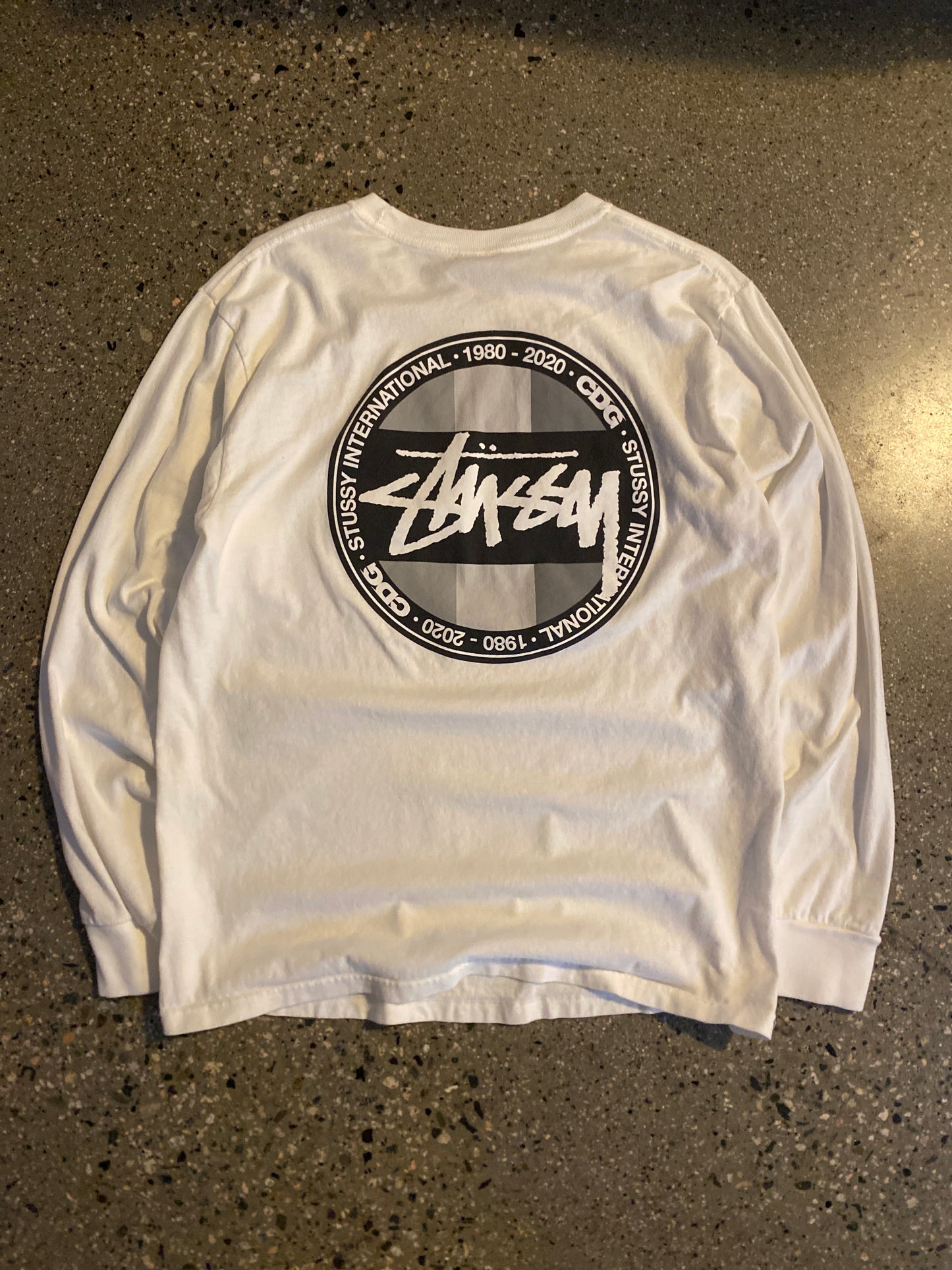 (M) Stussy x CDG LS Doublesided