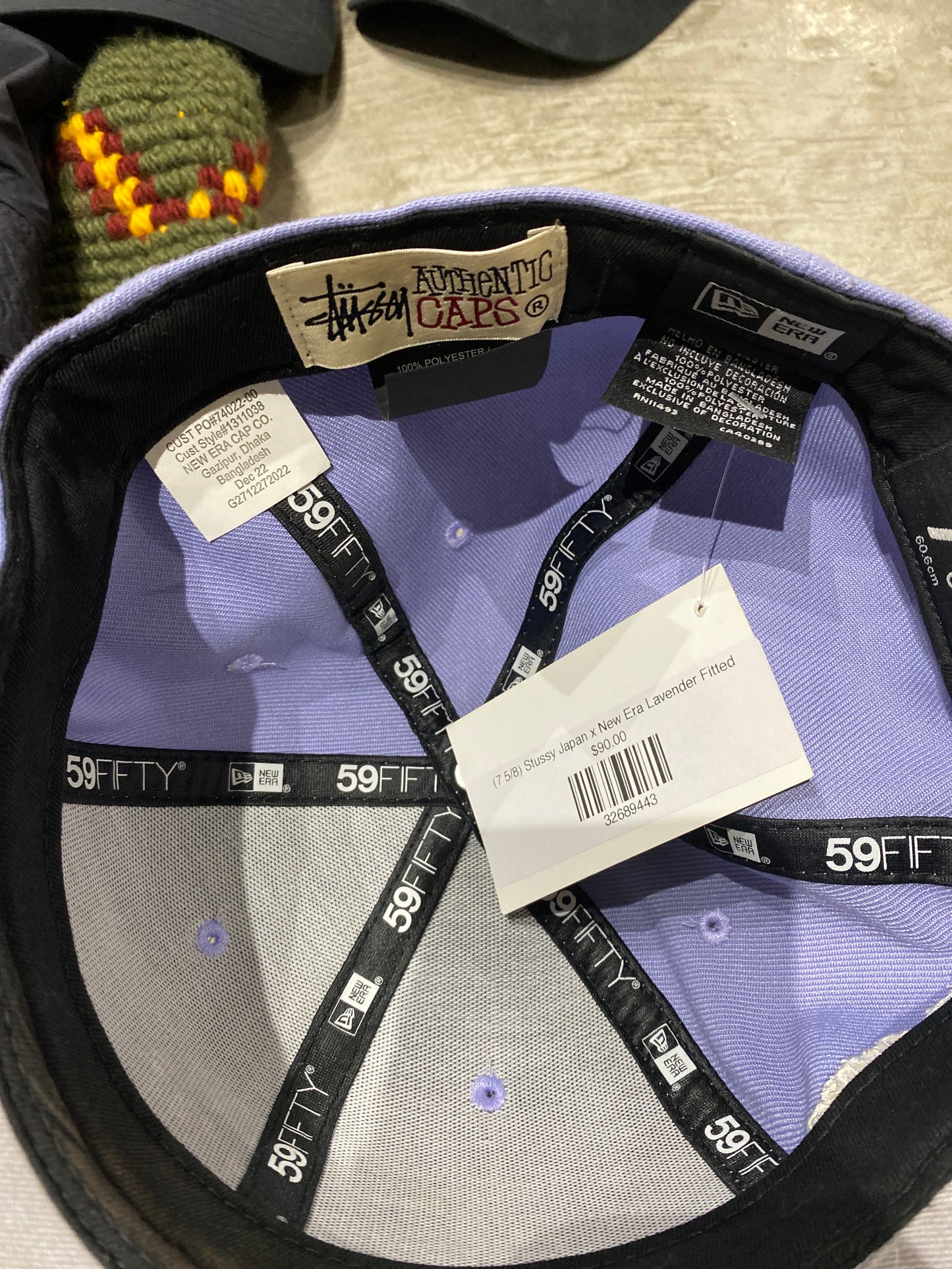 (7 5/8) Stussy Japan x New Era Lavender Fitted