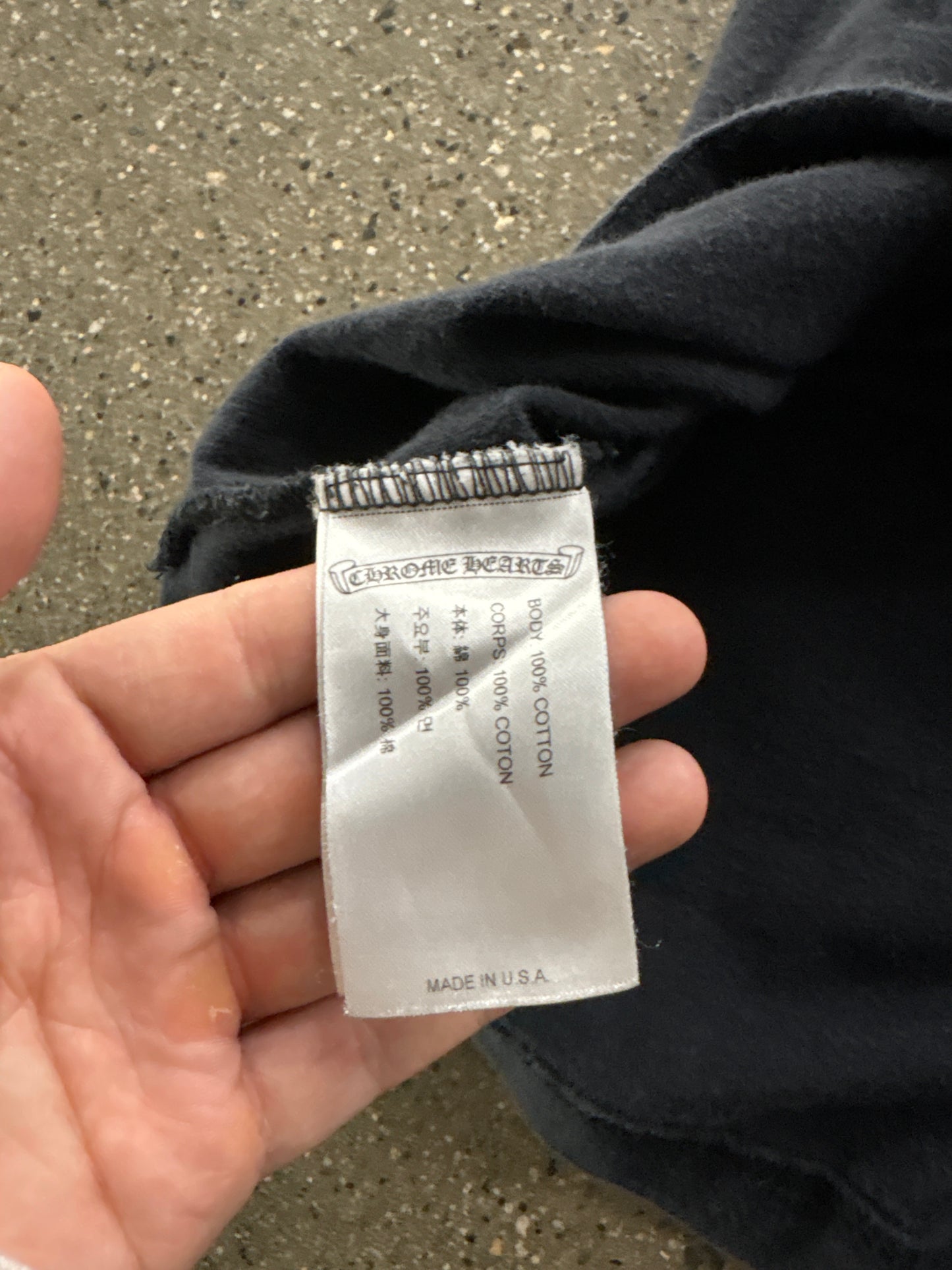 (L/XL) Doublesided Horseshoe Chrome Hearts Tee