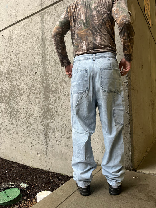 (32”) Denim Light Blue Carpenter Pants