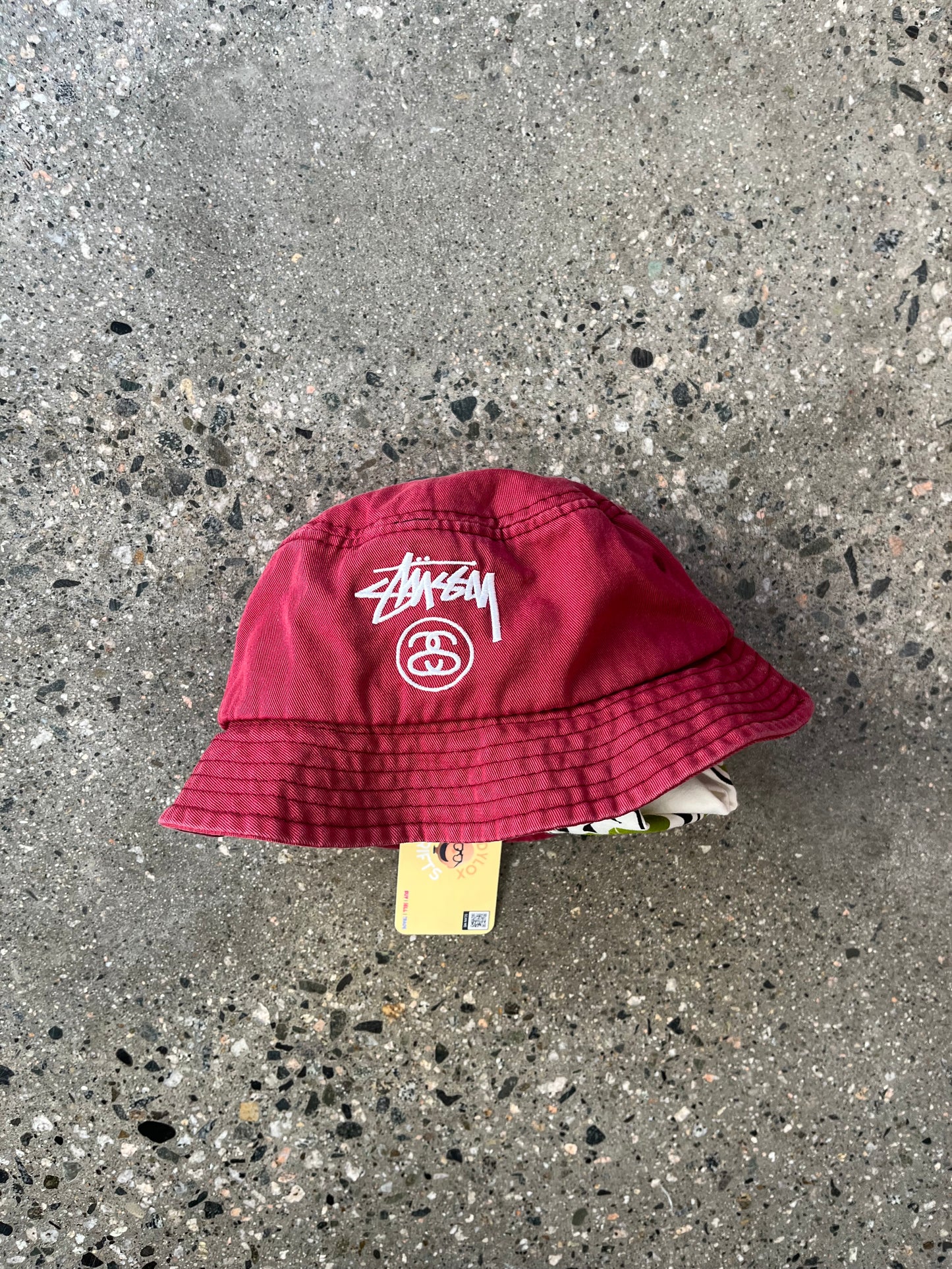 (S/M) Older Stussy Red Bucket Hat