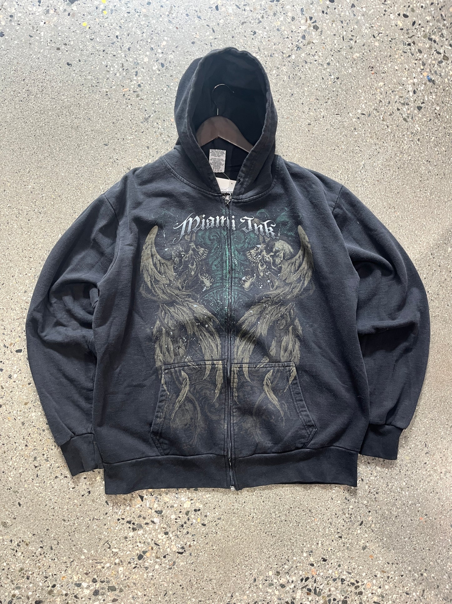 (2X) Miami Ink Graffiti Zip Up