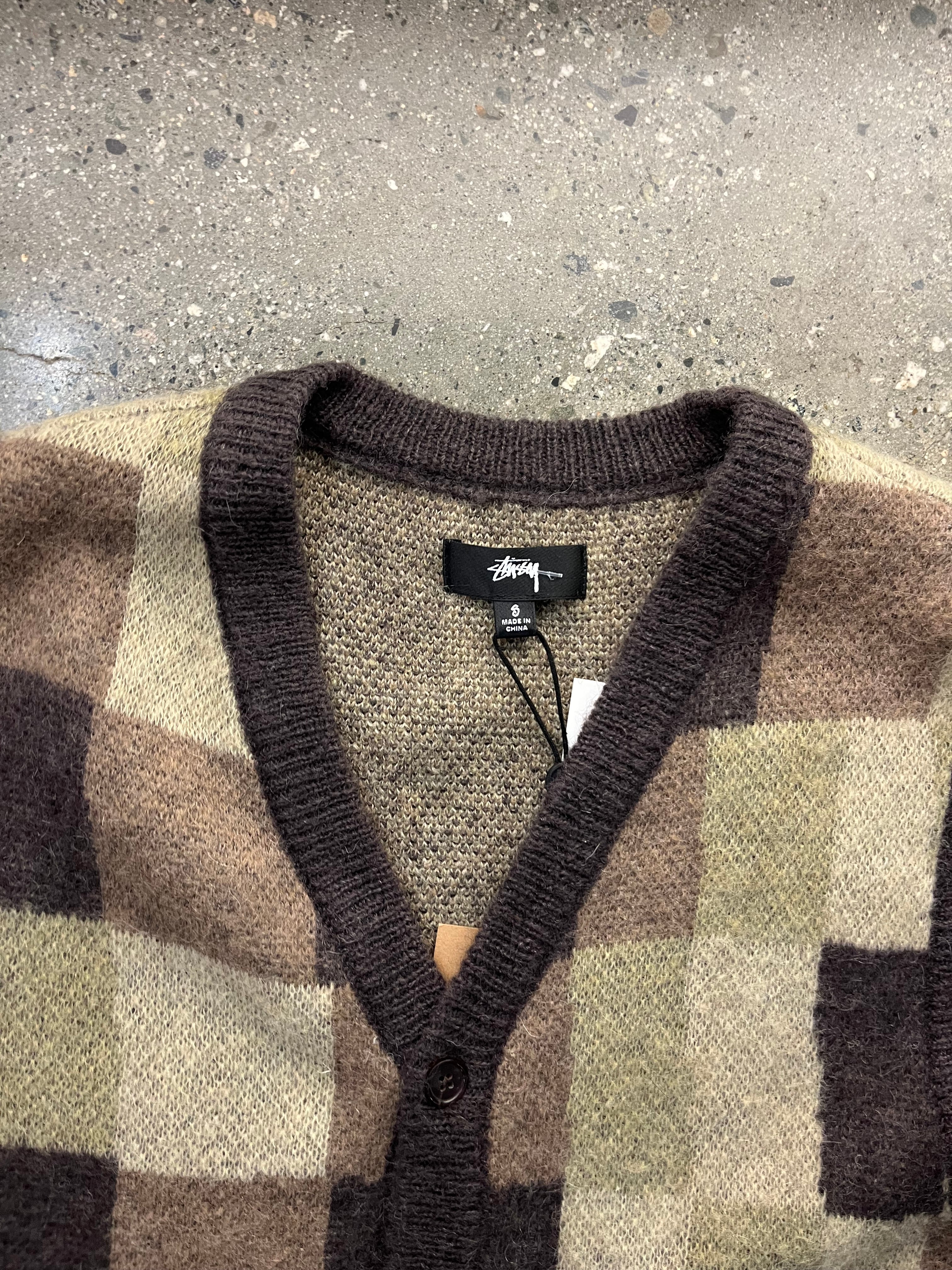 S) BNWT Stussy Wobbly Check Sweater Vest – BALDYLOX VINTAGE