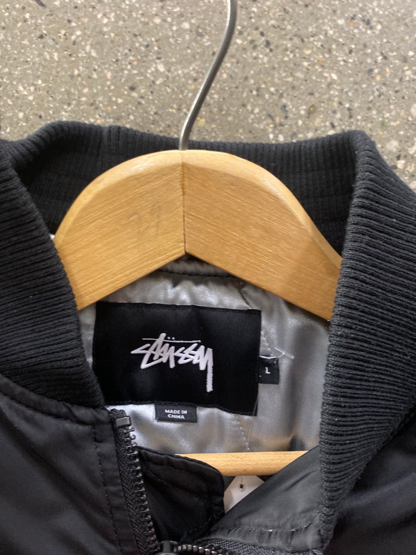 (L) Stussy Back Script Varsity Bomber