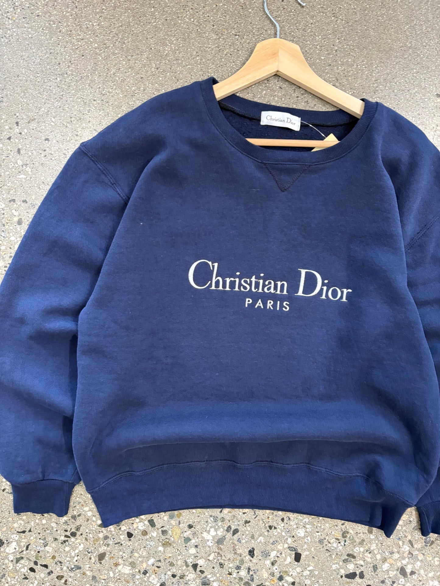Navy Christian Dior crewneck