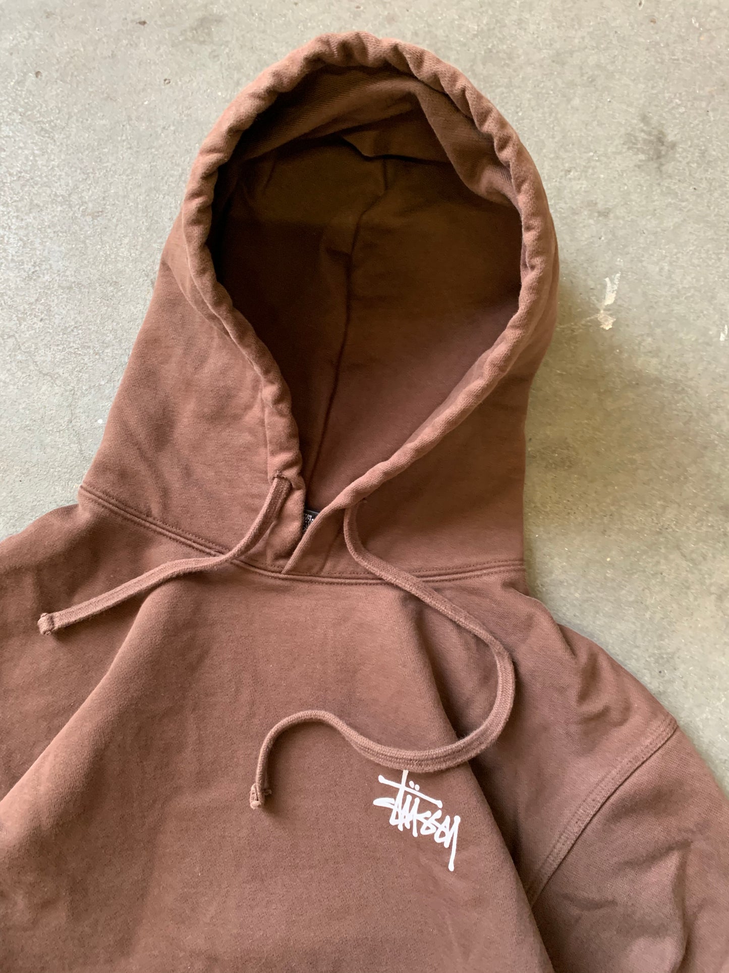(S) Stussy Chocolate Brown Script Hoodie