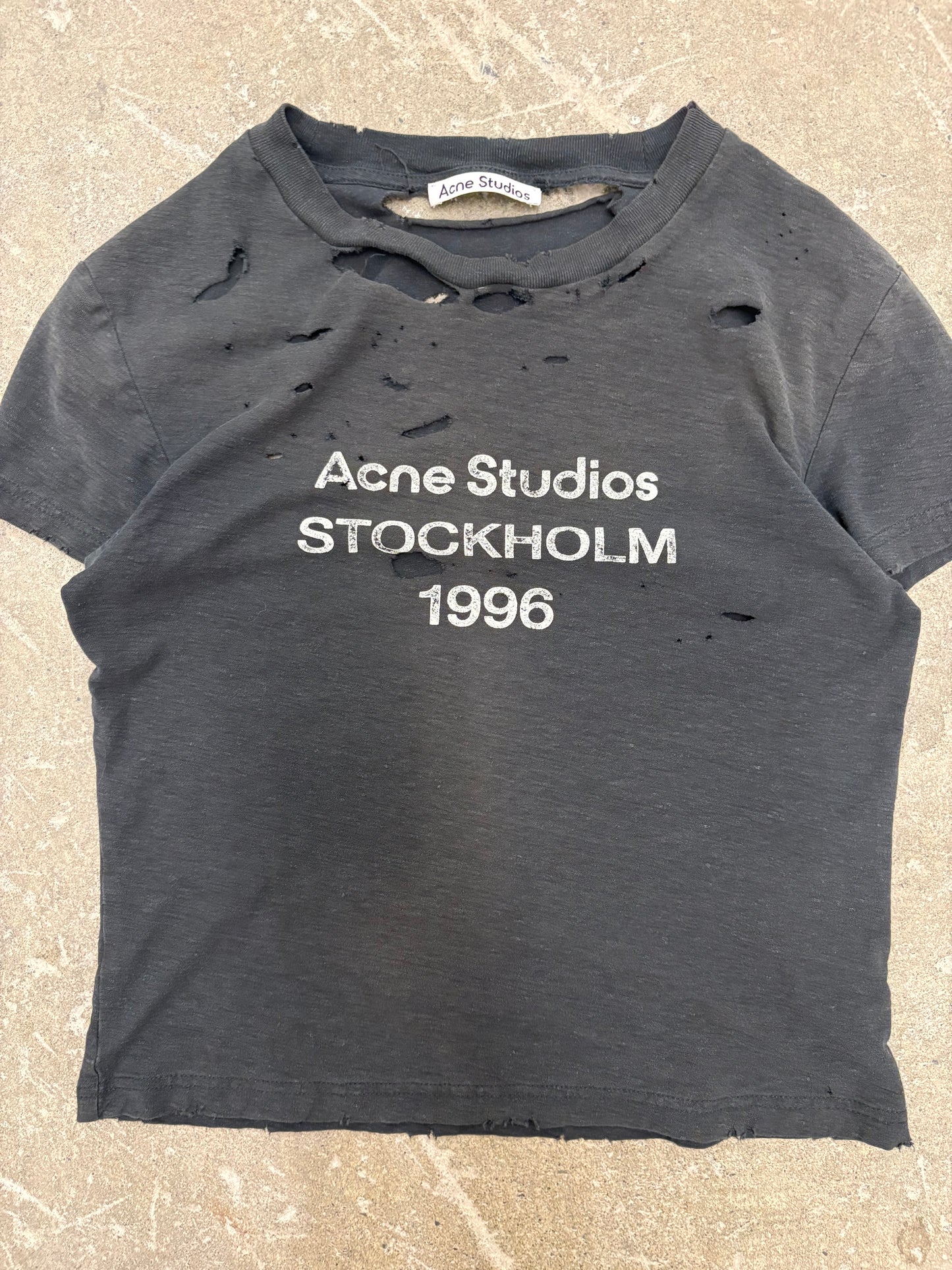 Acne Studios Stockholm Staple Tee Distressed