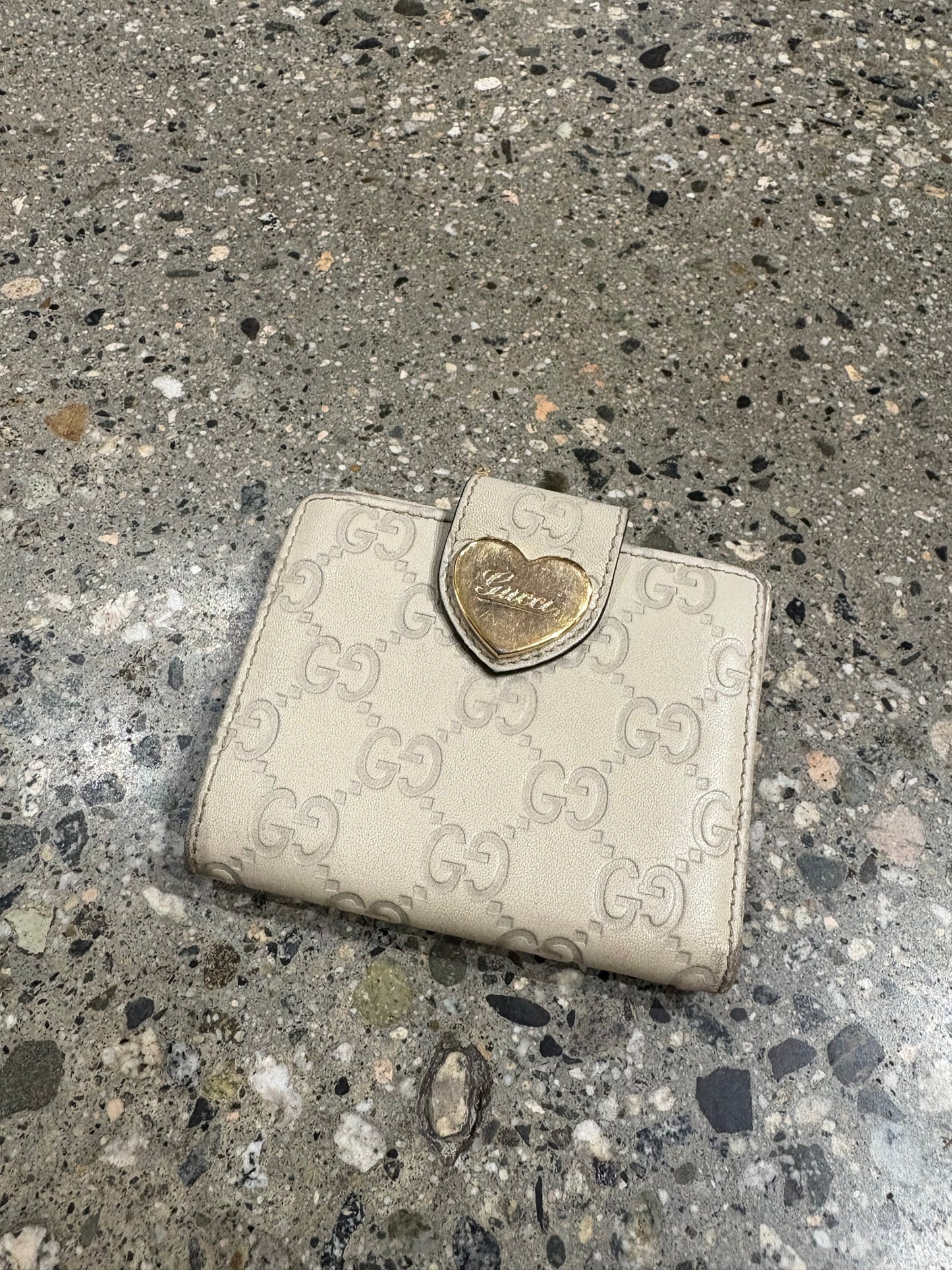 Guccissima Leather Heart Wallet