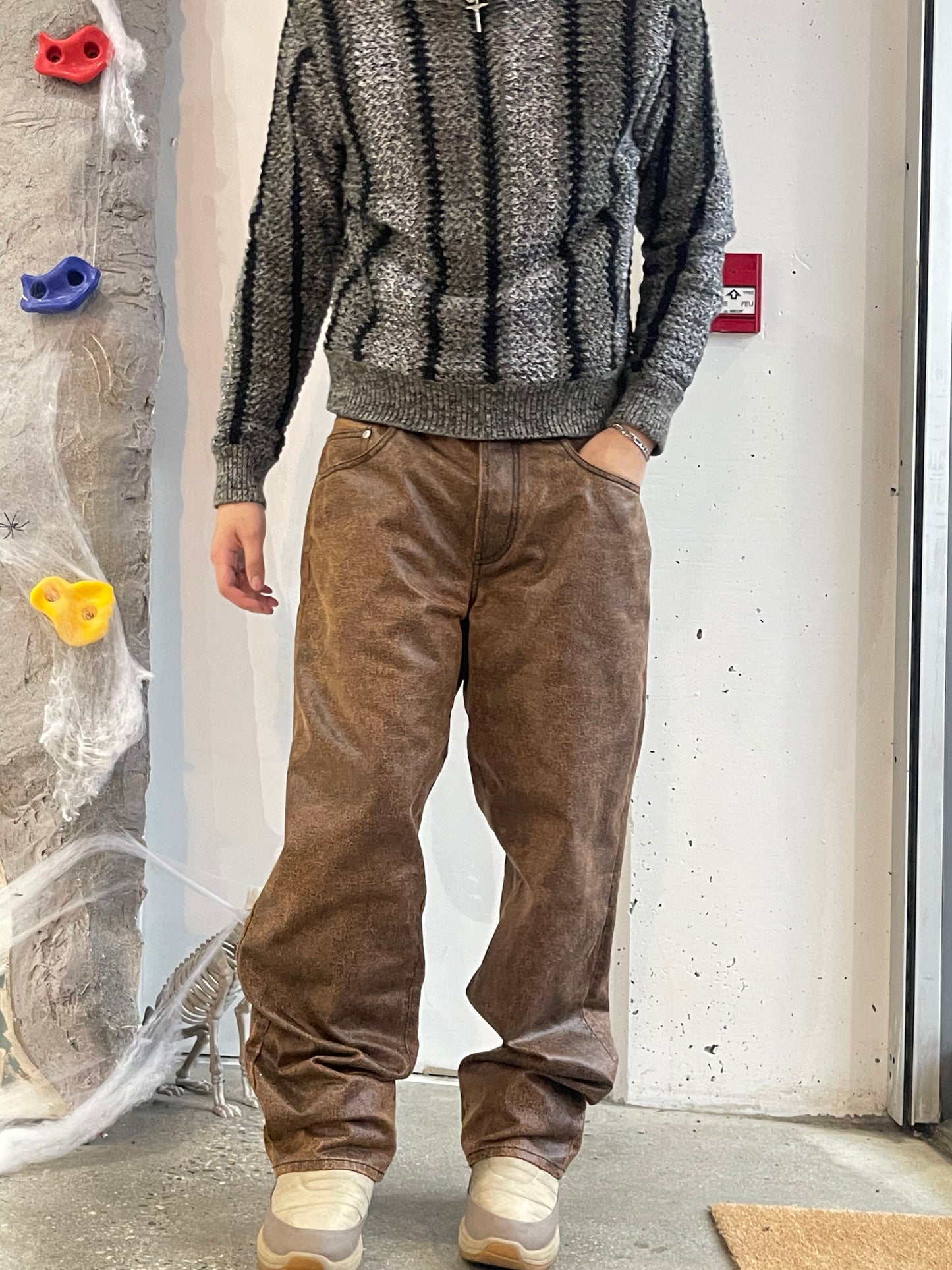 (W30”) Stüssy Big Ol Leather Pants