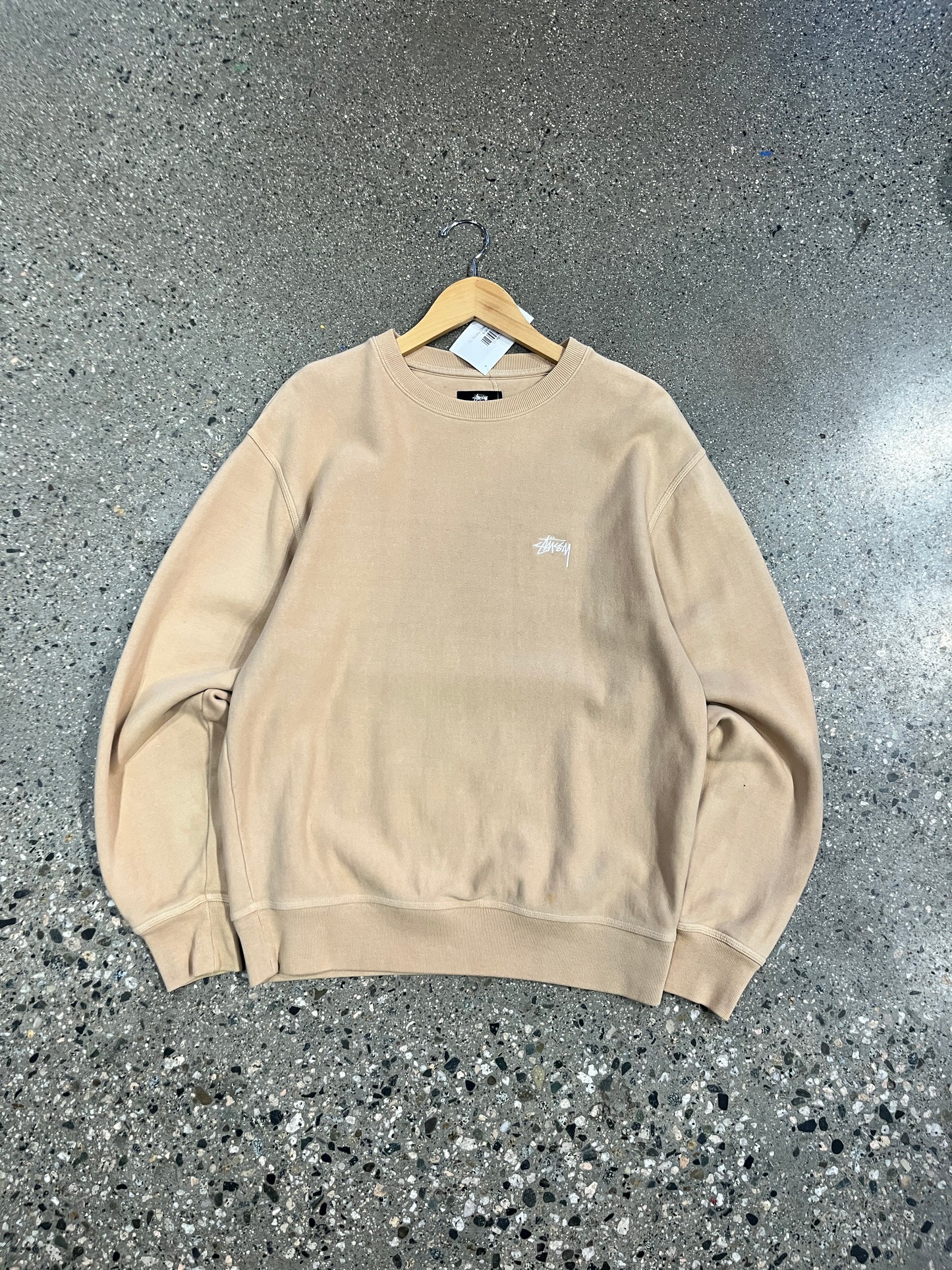 (S) Stussy Cream Crewneck