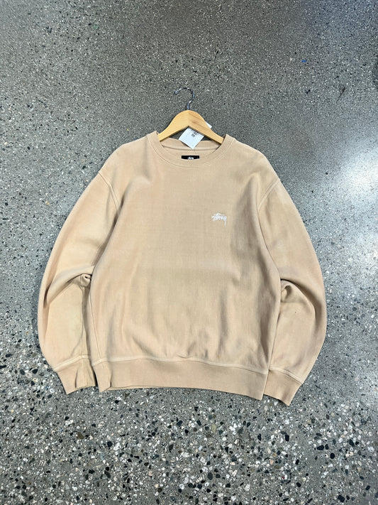 (S) Stussy Cream Crewneck