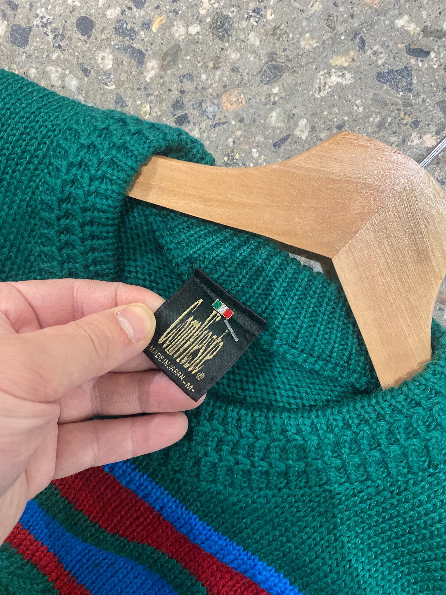 (M) Made in Japan 3D Coogi Style knit