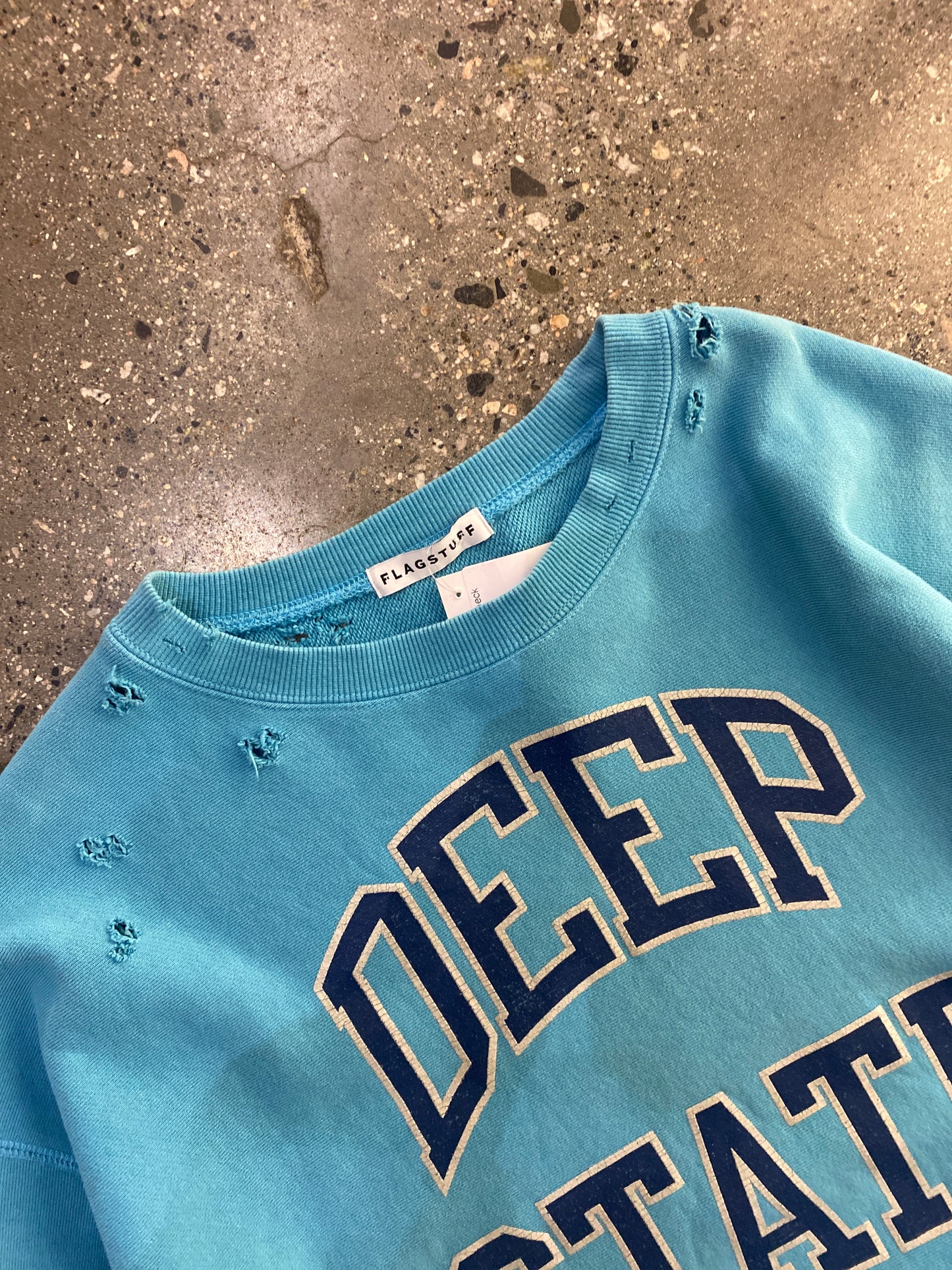 (XL/2X) Flagstaff Deep State Aqua Crewneck