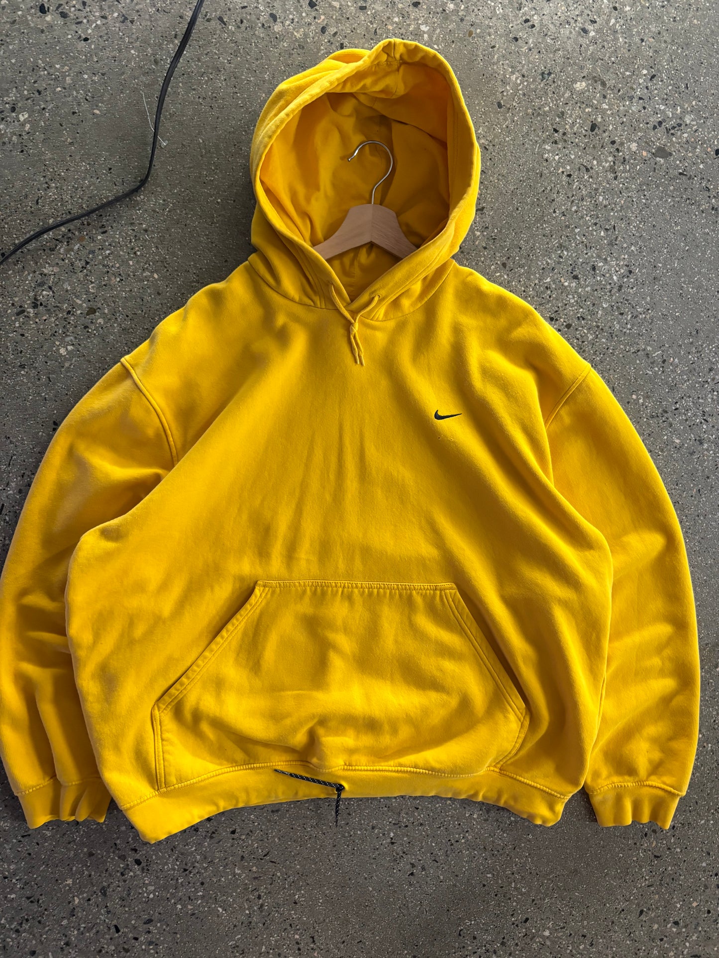 2000s Nike Mango Yellow Swoosh Hoodie
