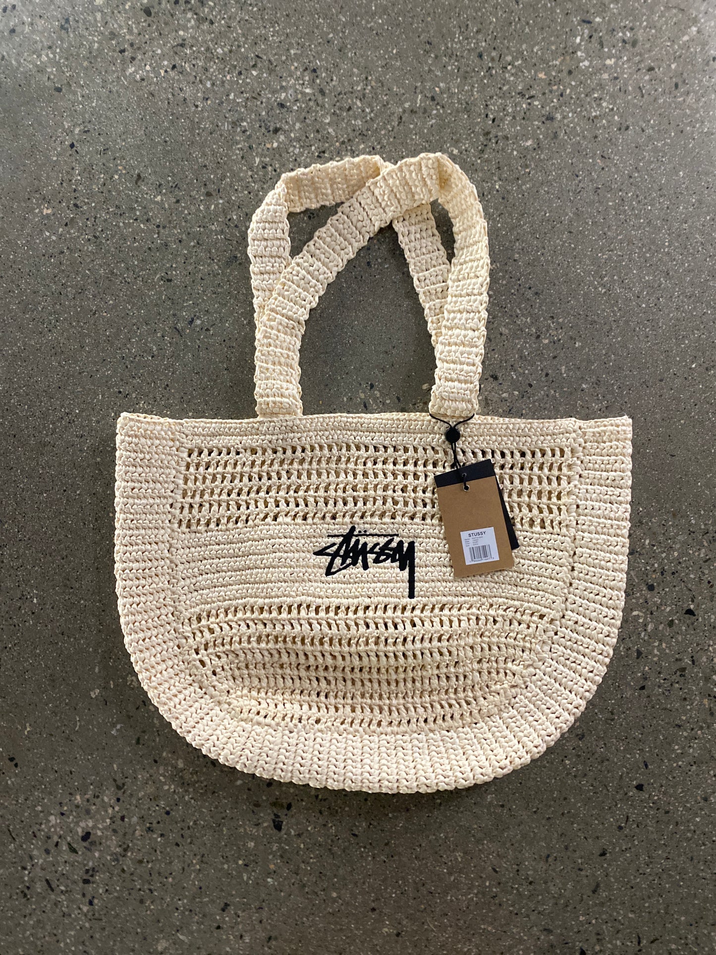 (OS) BNWT Stussy Raffia Crochet Bag