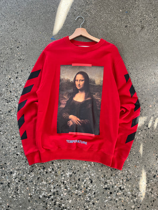 (L) Offwhite Mona Lisa Crewneck
