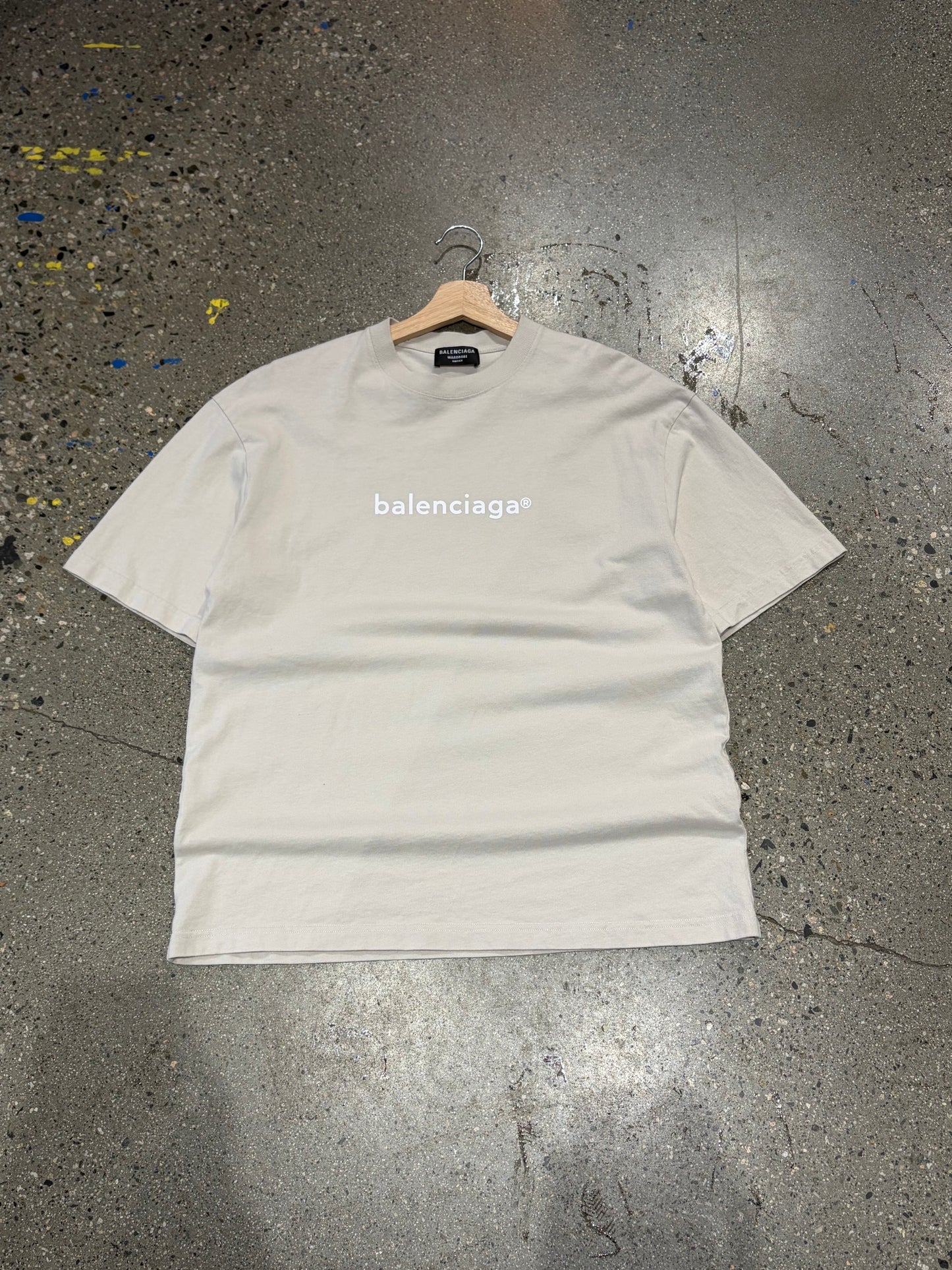 (M) Balenciaga Logo Letter Printed Tee