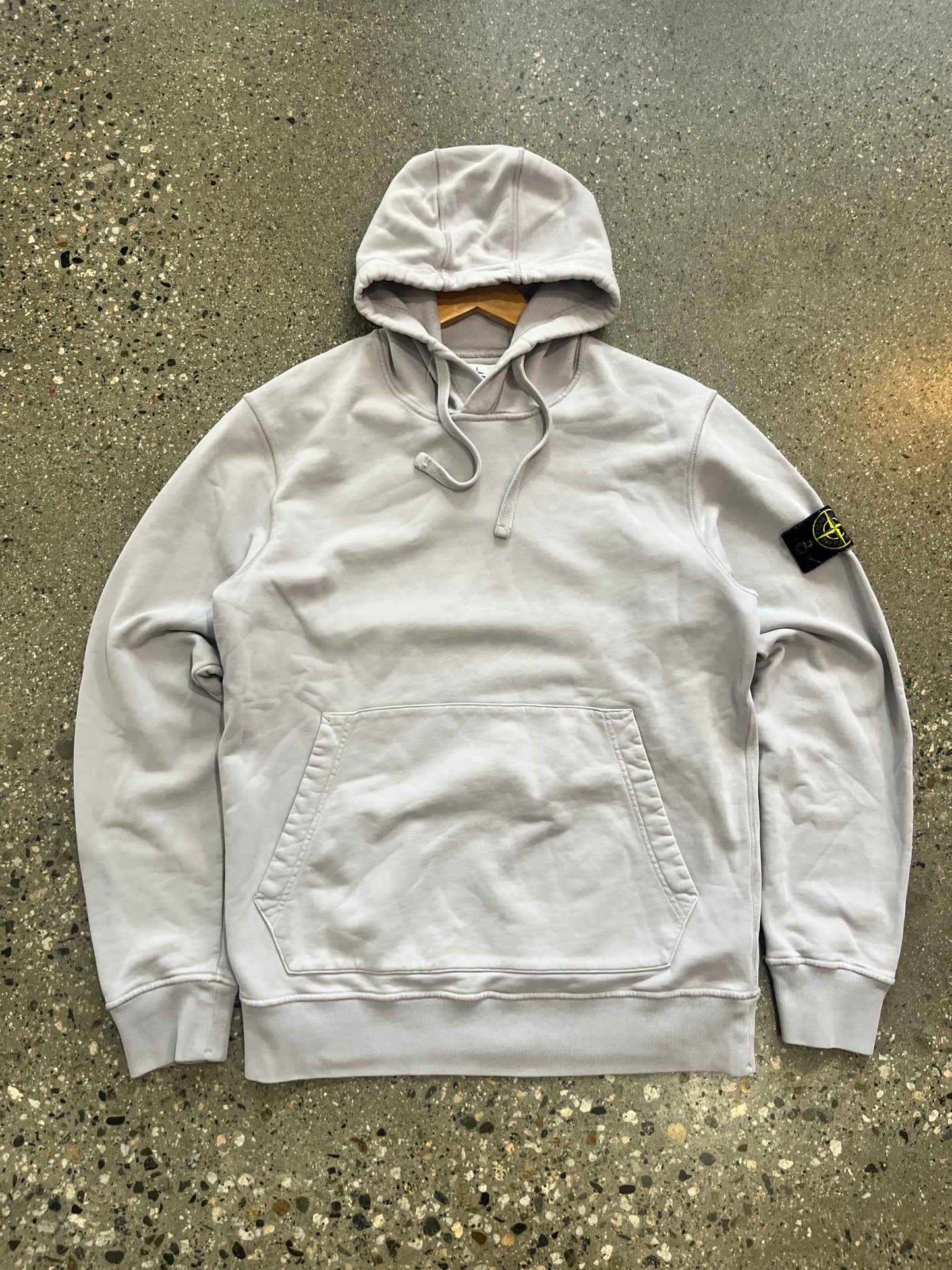 (L) Stone Island Hoodie Lavender