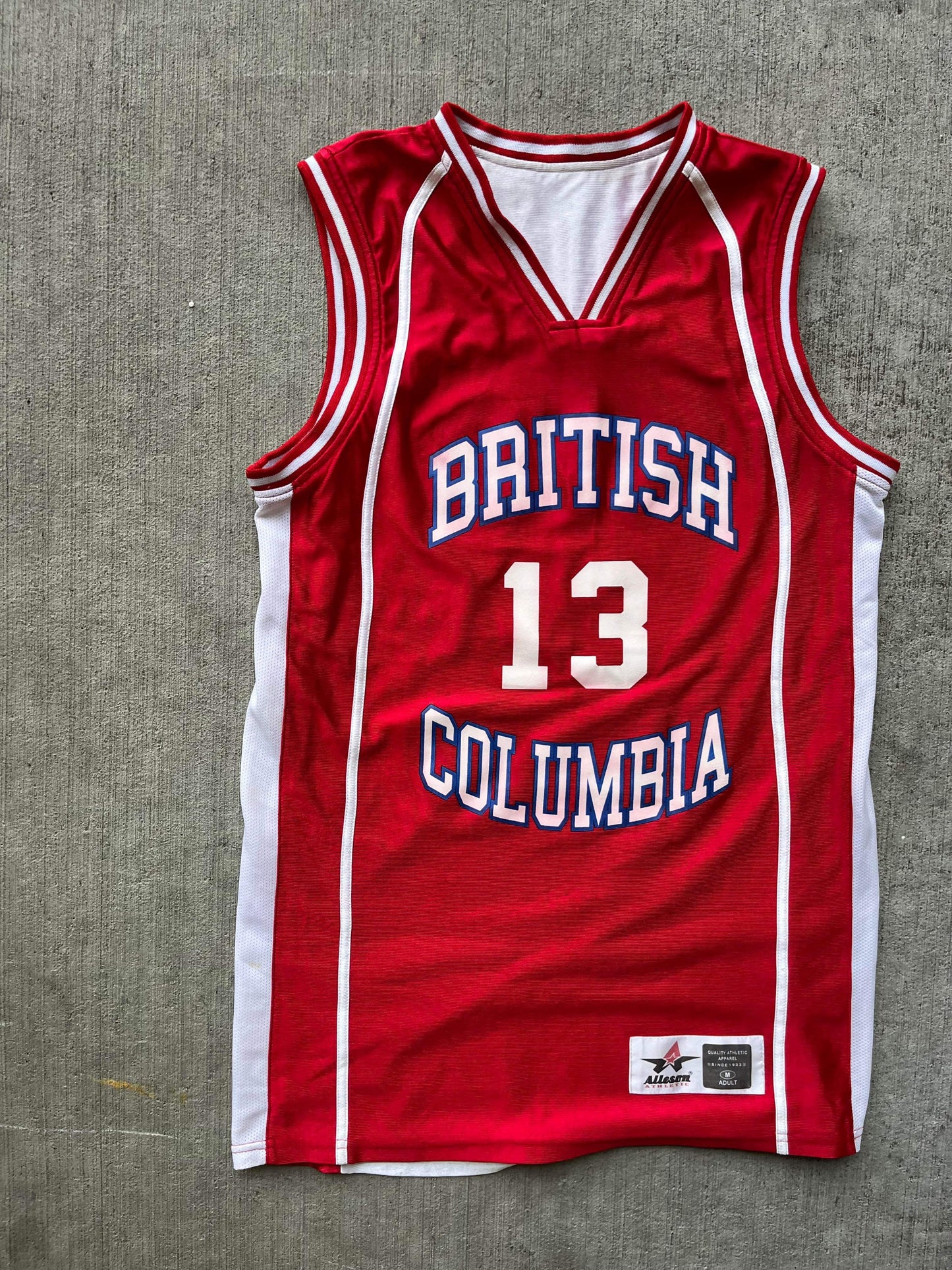 (M/L) Vintage Reversible BC Basketball Jersey
