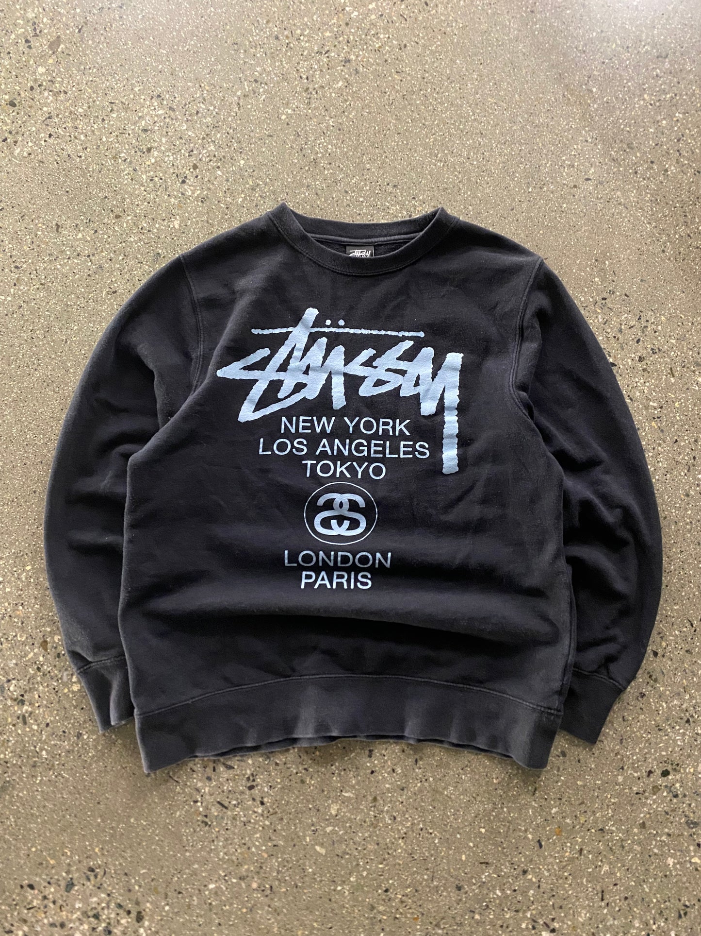 (XS/S) Stussy World Tour Doublesided Crewneck