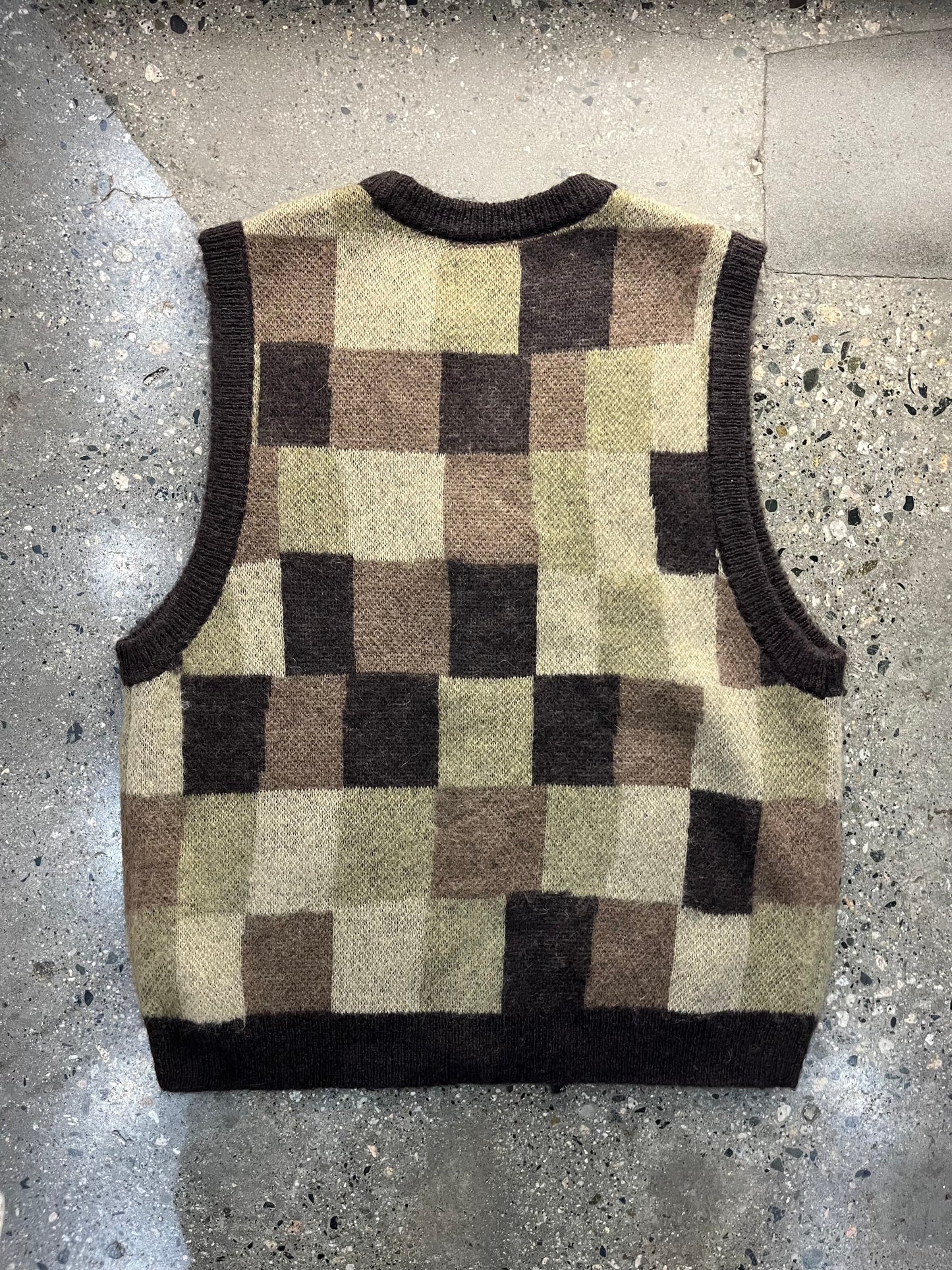 (S) BNWT Stussy Wobbly Check Sweater Vest