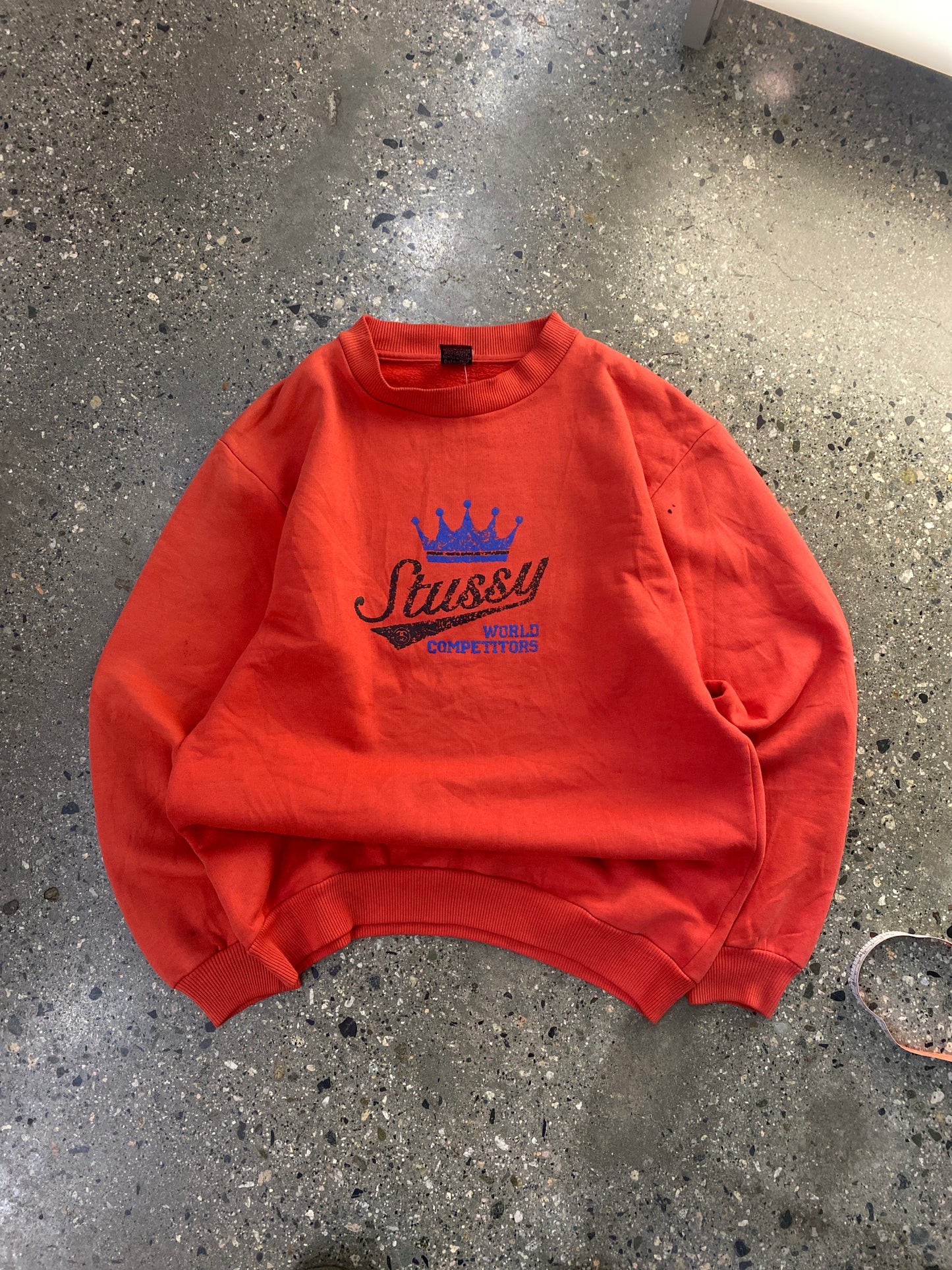 (S) 1990s Stussy World Competitors Crewneck