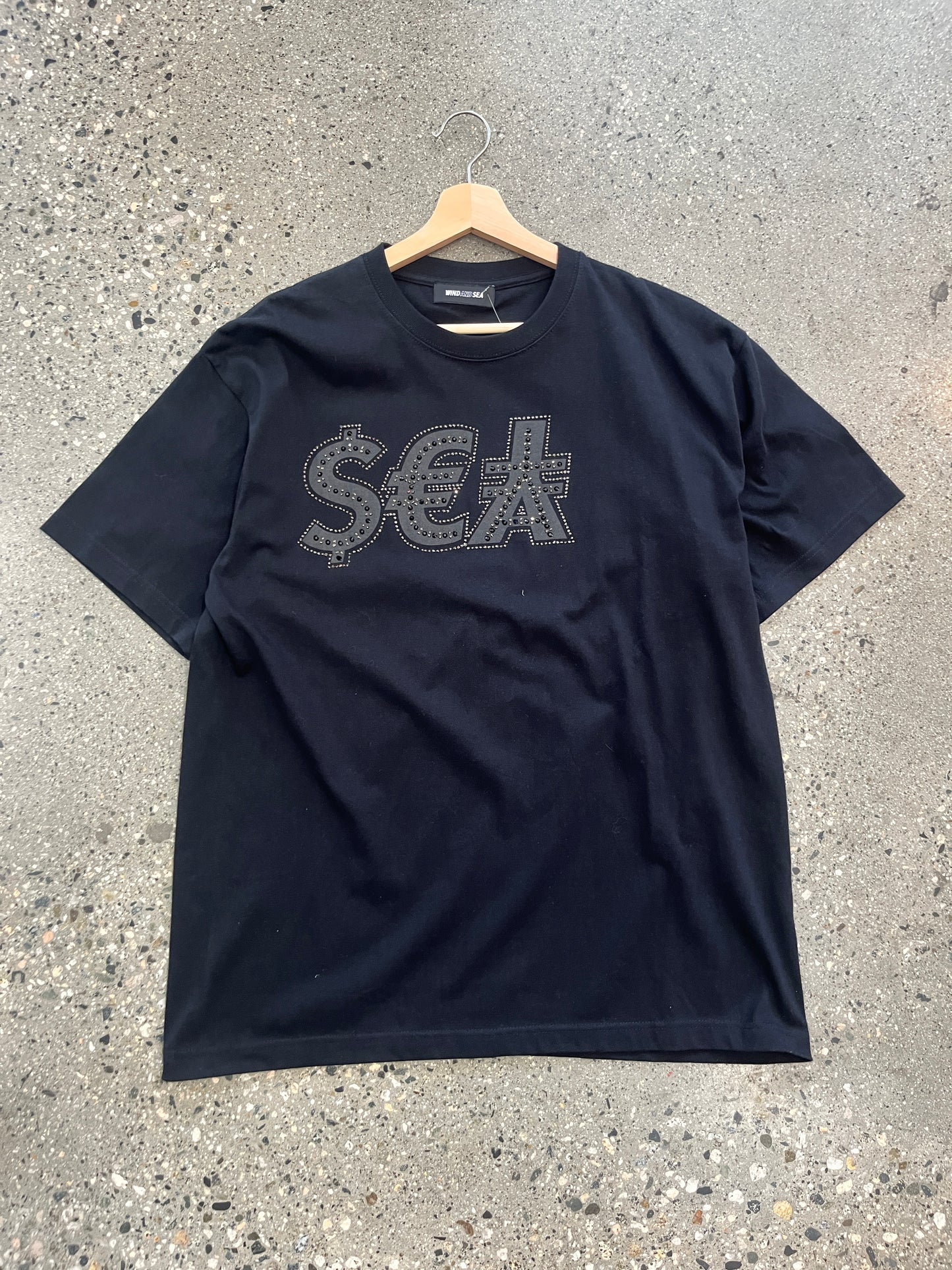 (L/XL) WIND & SEA Money Rhinestone Tee
