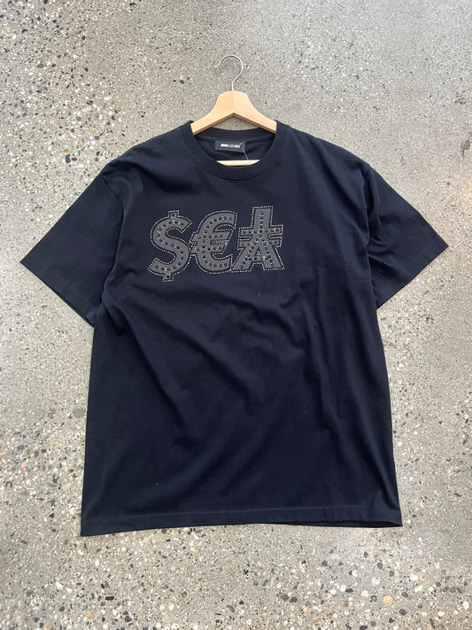 (L/XL) WIND & SEA Money Rhinestone Tee