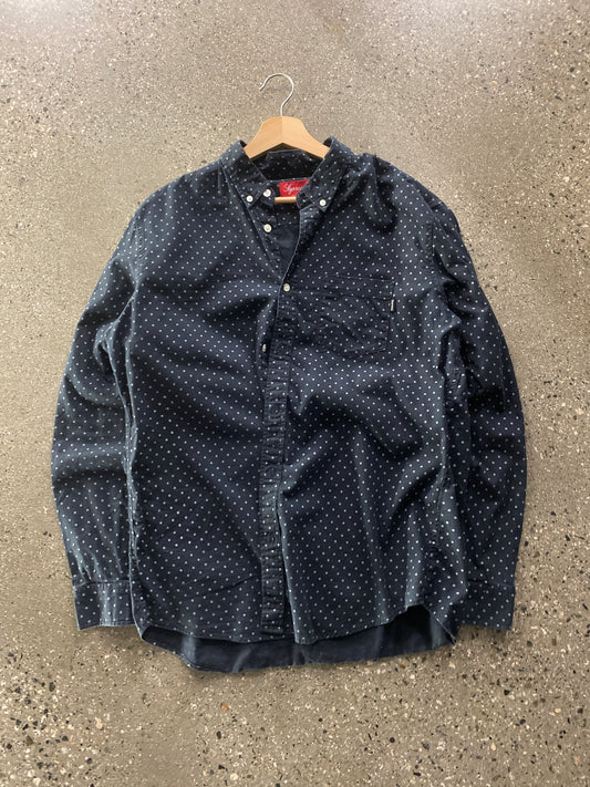 (XL) Supreme Polka Dot Button Up