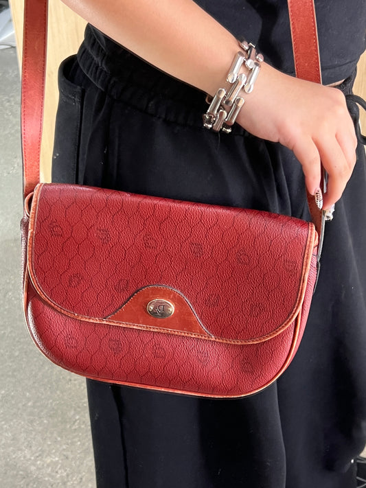 (OS) Christian Dior Honeycomb Shoulder Bag ( Wear on Leather Strap & Light Flaking on Inside)