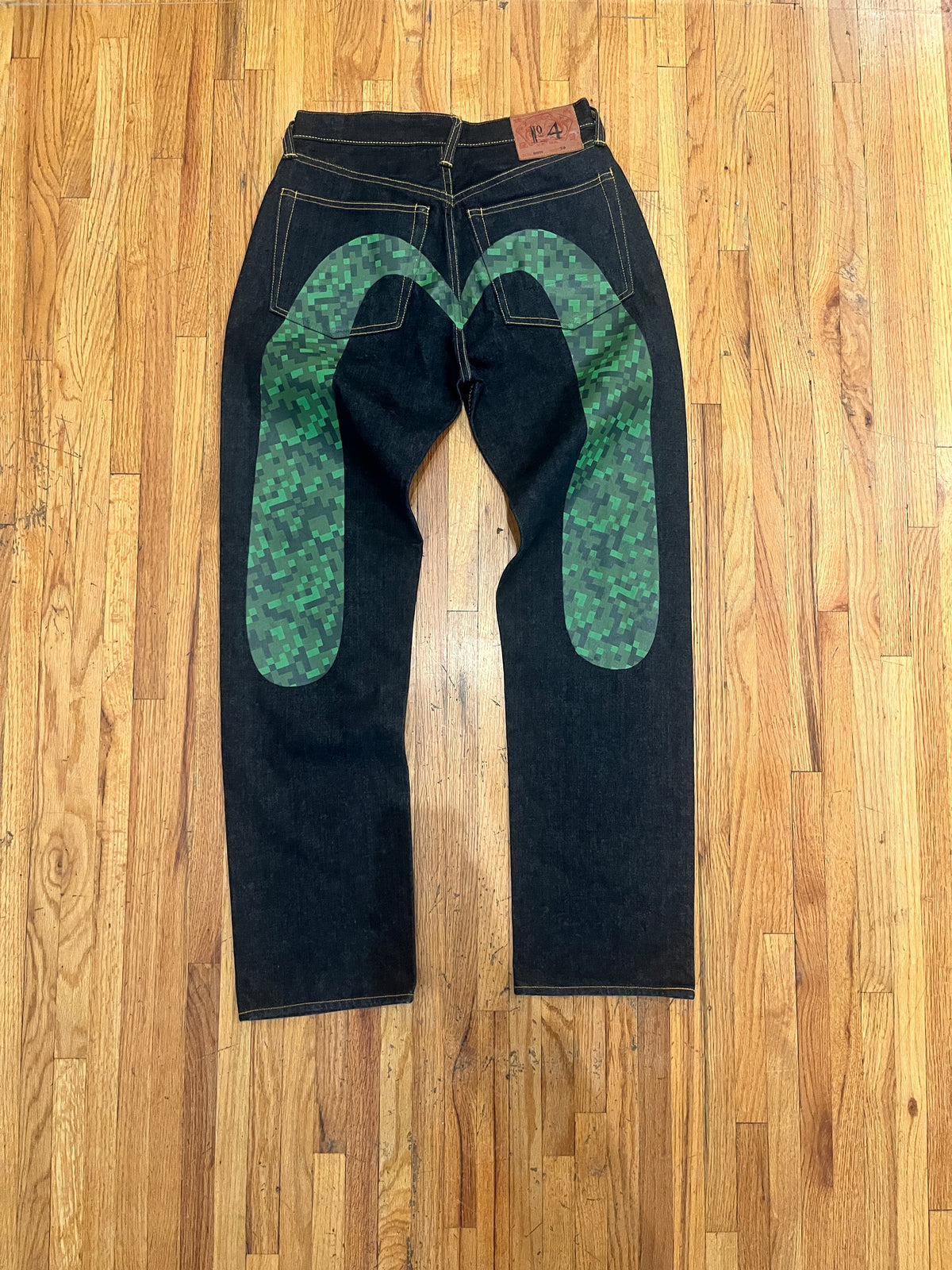 (30”) Evisu daicock Raw Wash Denim