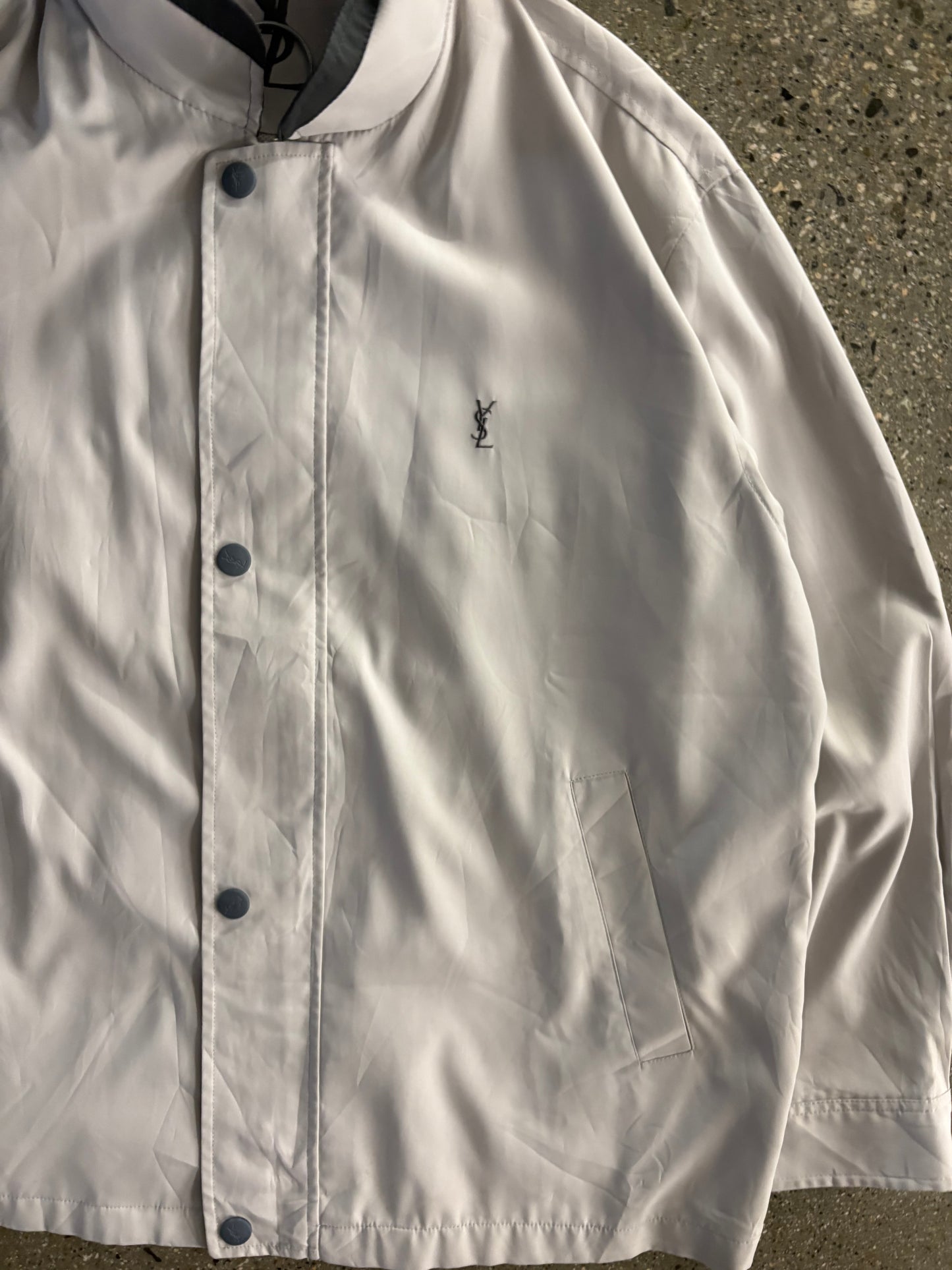 (L) 1990s Yves Saint Laurent Harrington Hood