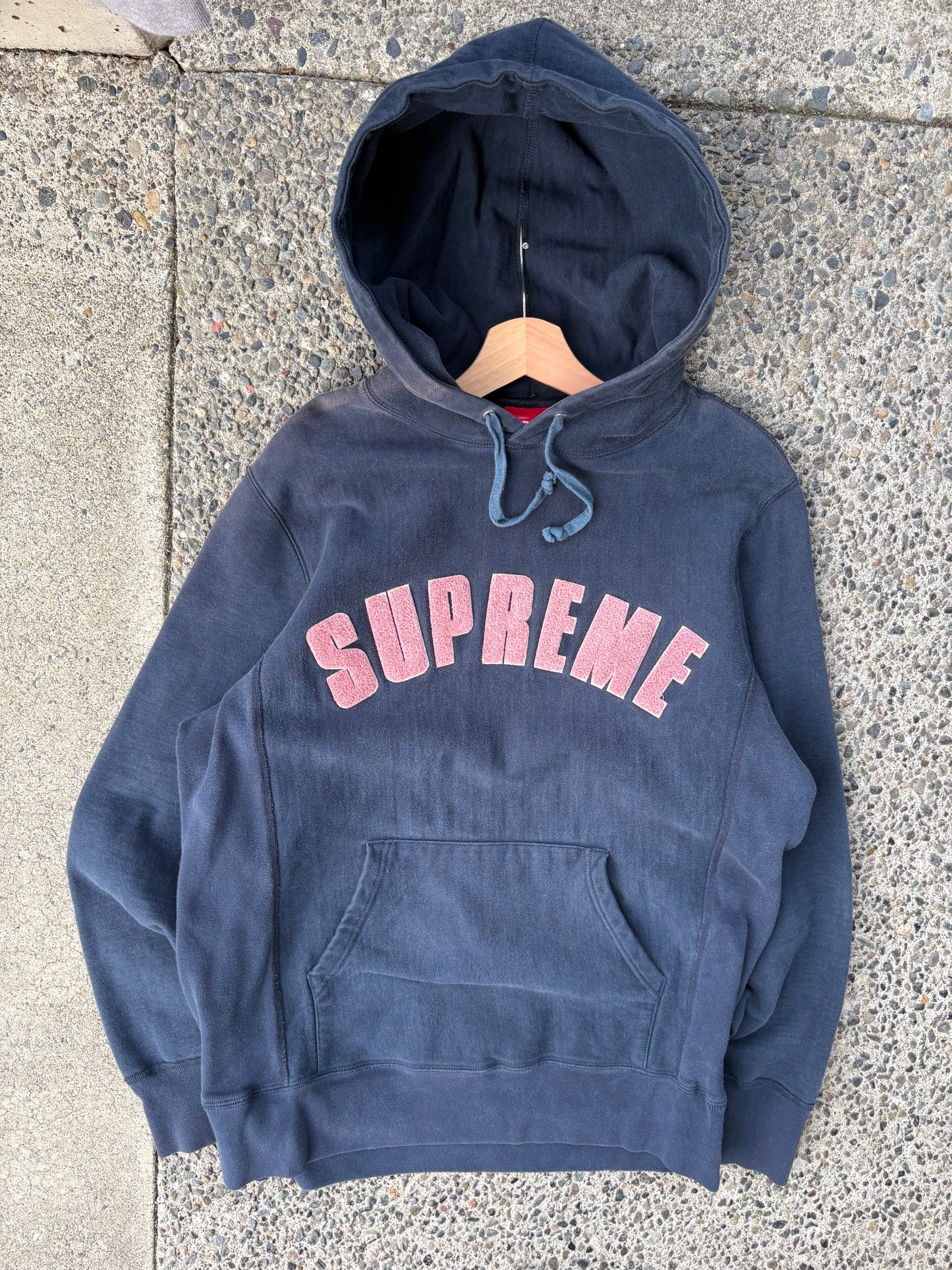 (XL) Navy Supreme Script Hoodie