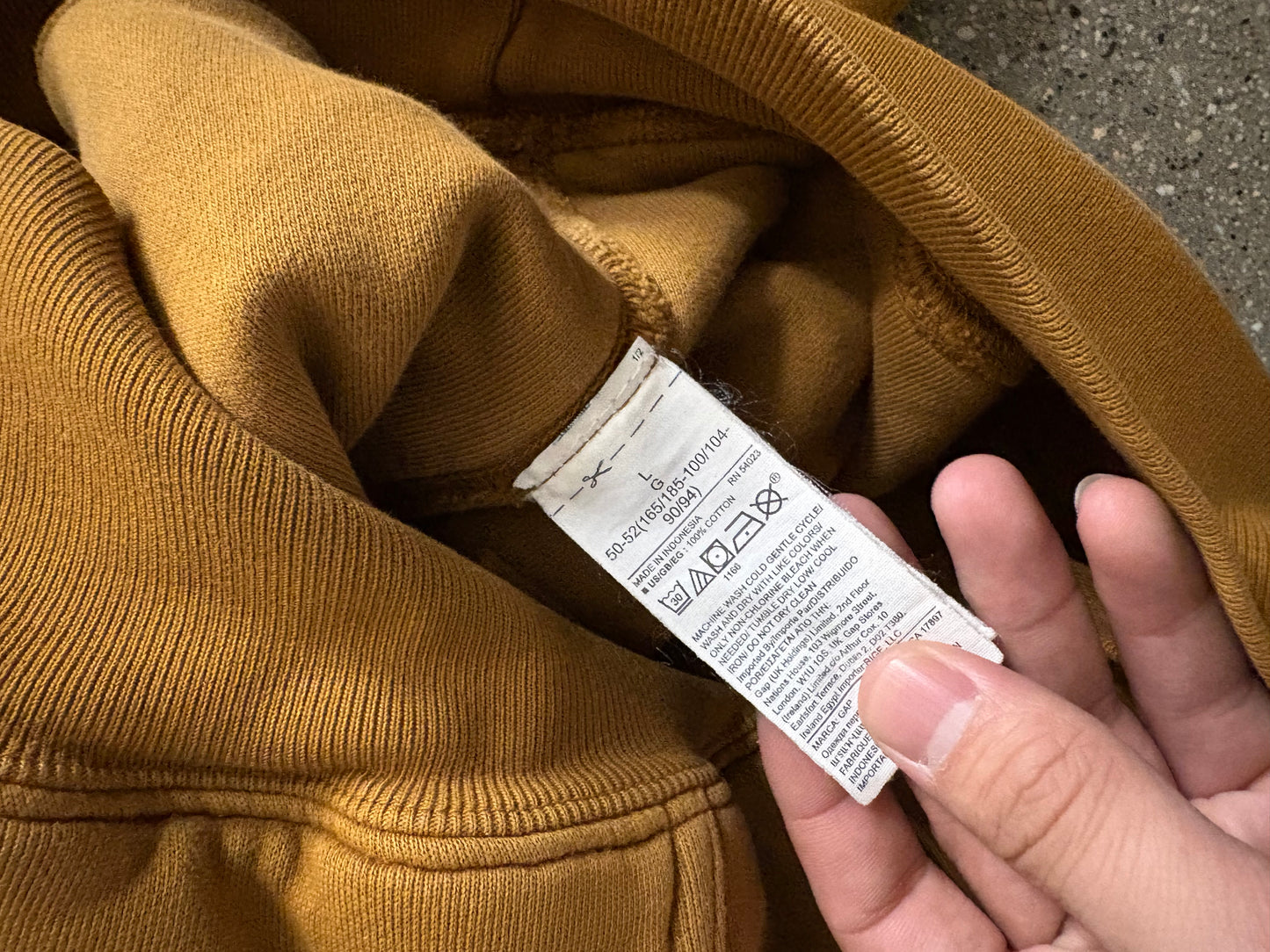 (L) YZY x Gap Mustard Perfect Hoodie 450 GSM Heavy weight
