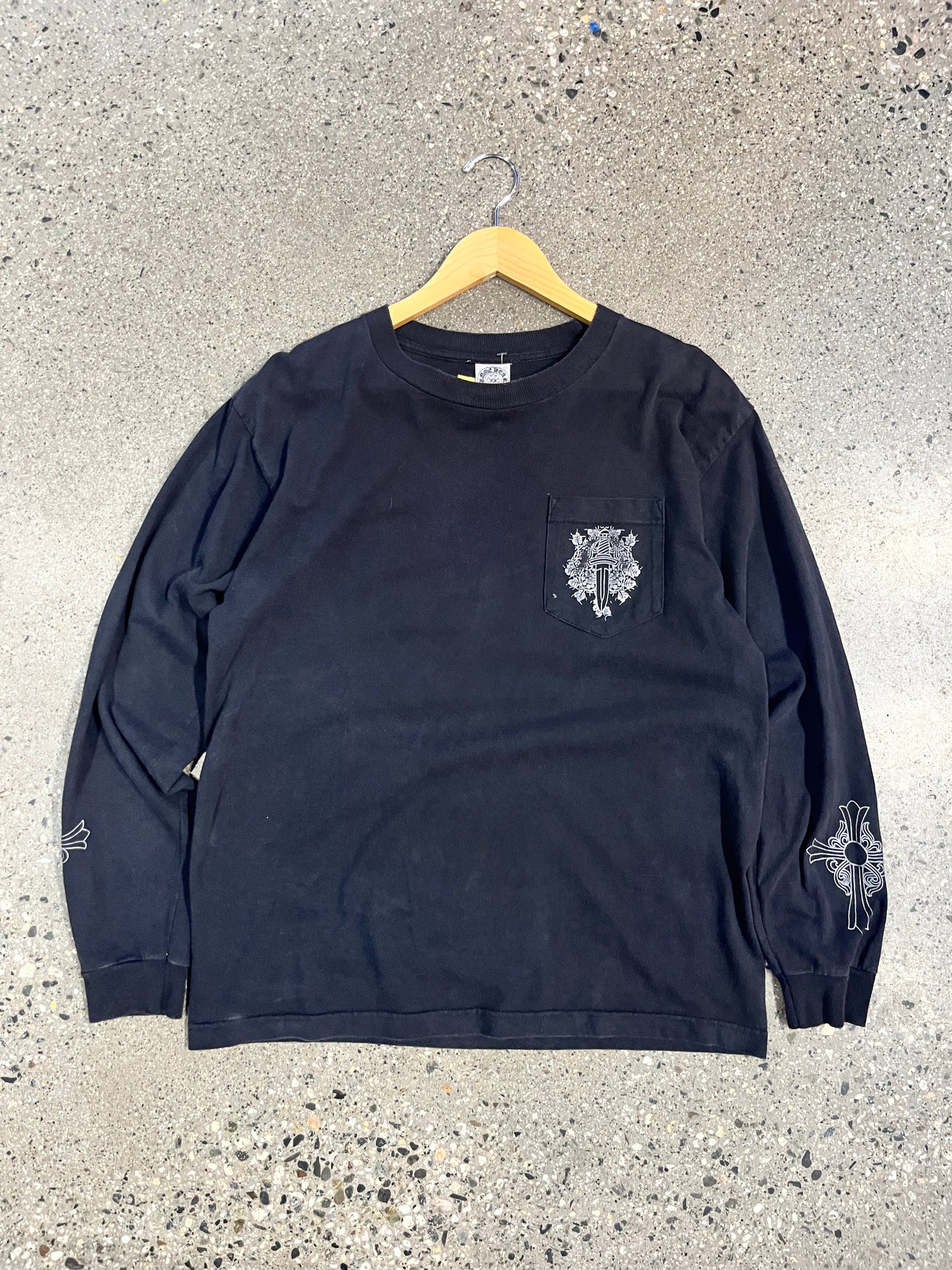 (M) 90s Made in USA Chrome Hearts LS Black