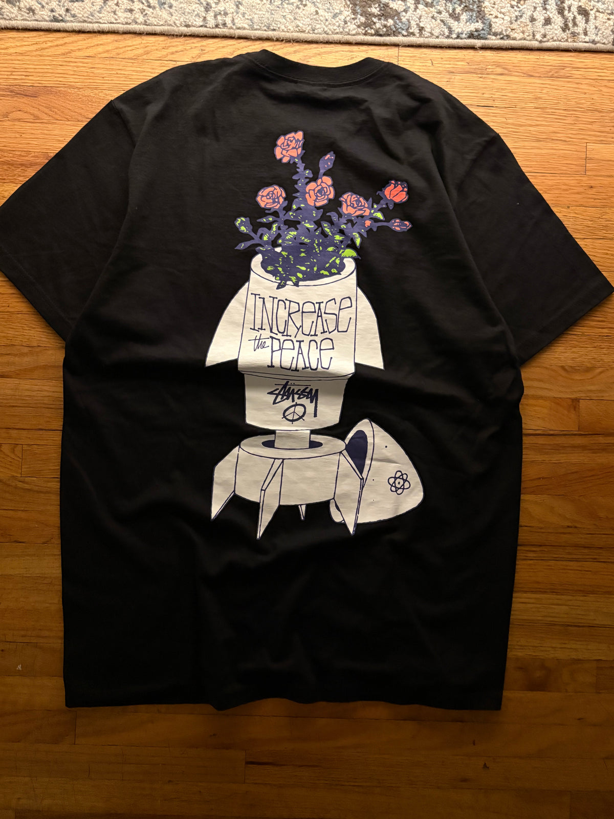 (M) Stussy Increase the peace flower tee