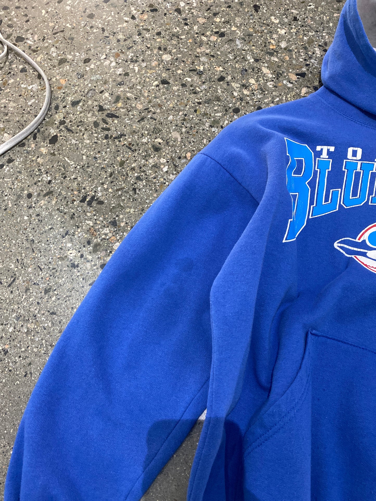 (XXS) 92's Toronto Blue Jays Graphic Blue Hoodie
