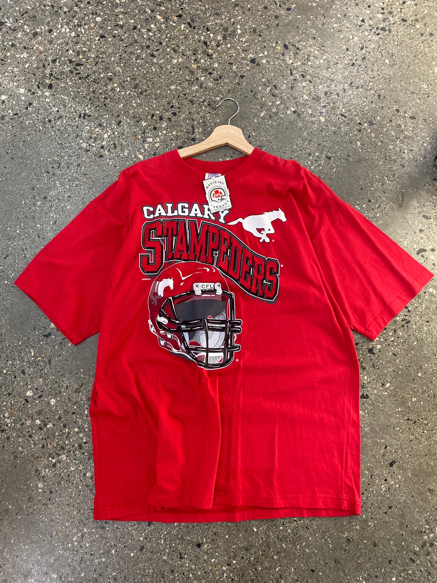 (XL/2X) 90s deadstock Calgary stamps Tee