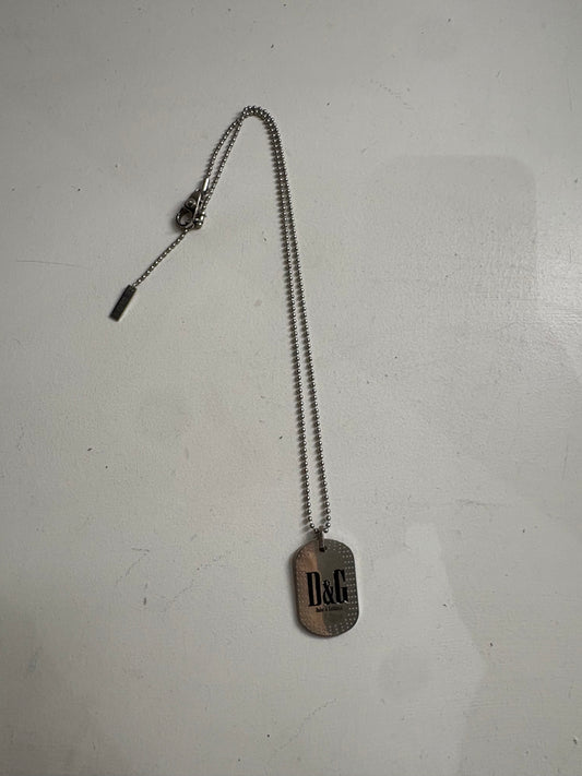 (12”) D&G Stainless Silver Pendant + Ball Chain