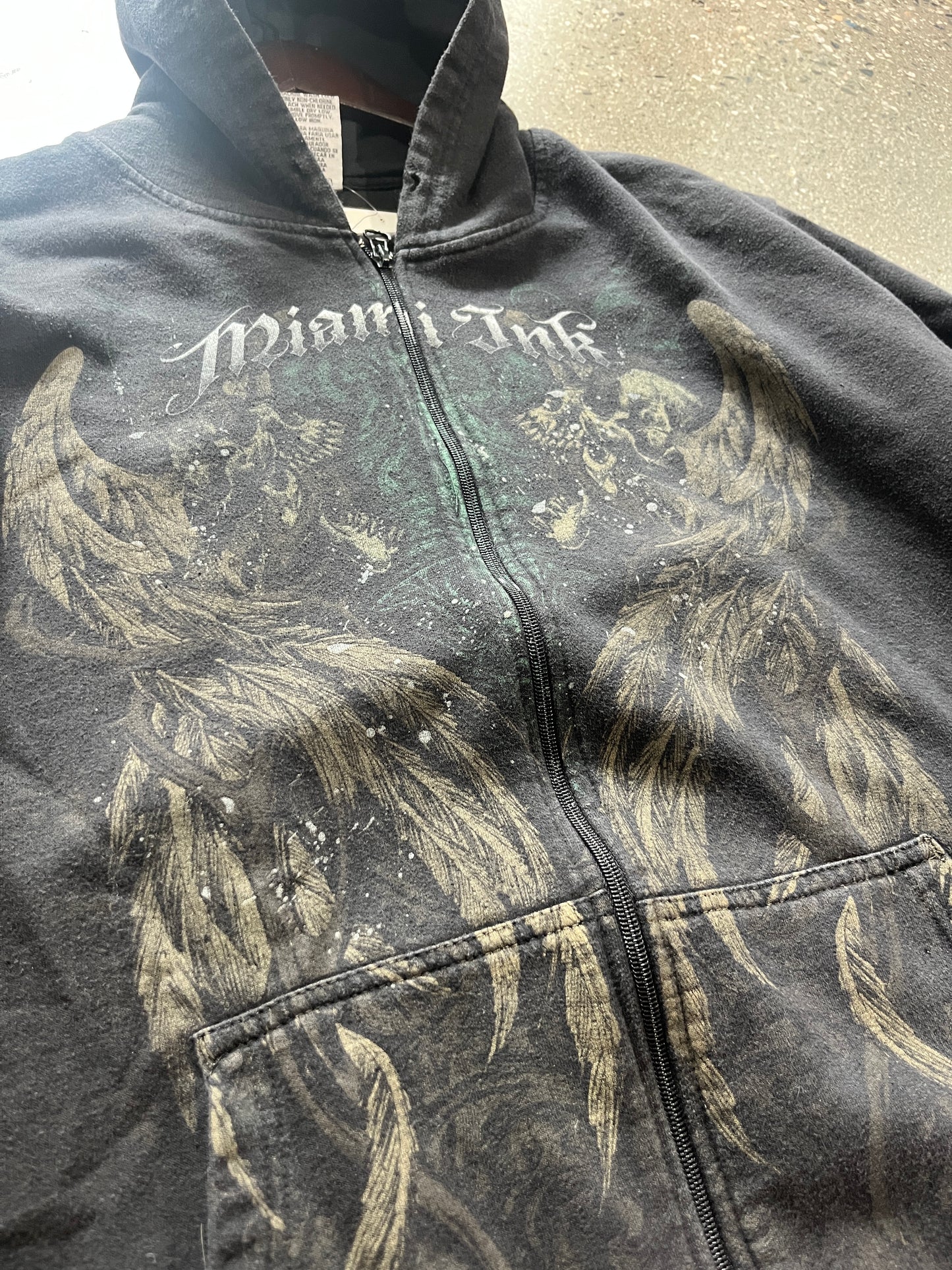 (2X) Miami Ink Graffiti Zip Up