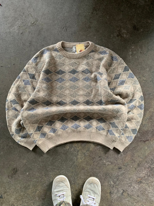 (L/XL) Vintage London Fog Pattern Knit