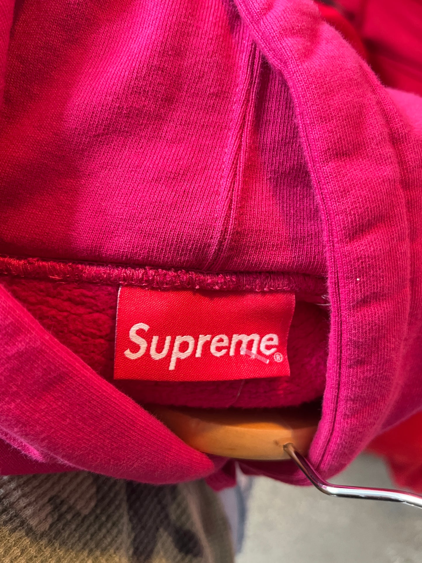 (M) Supreme Metallic Rib Hooded Sweatshirt