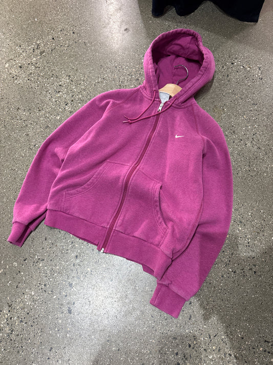 (womens M) Nike Magenta Zip