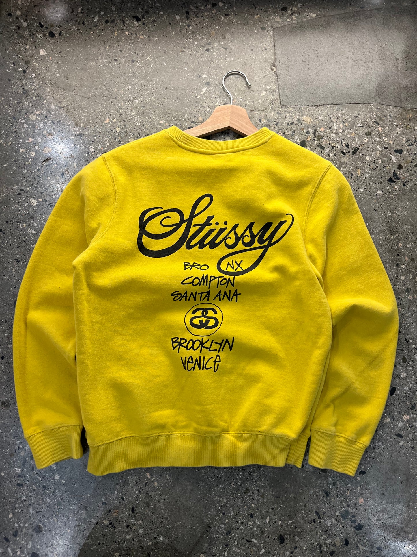 (XS) Stussy Yellow International Crew