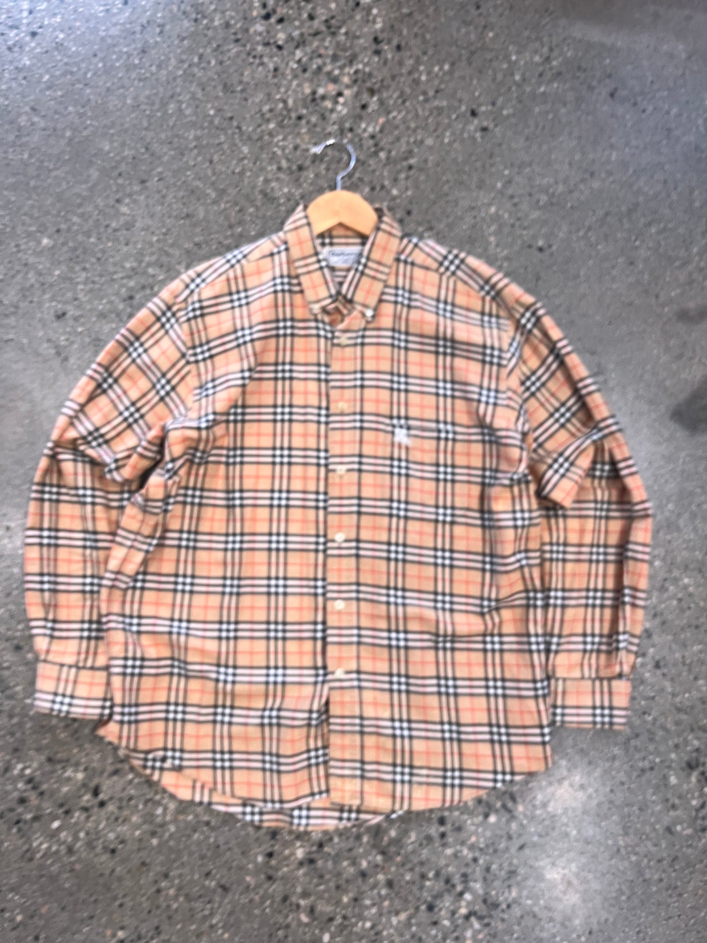 (L) Burberry Novacheck Button Up