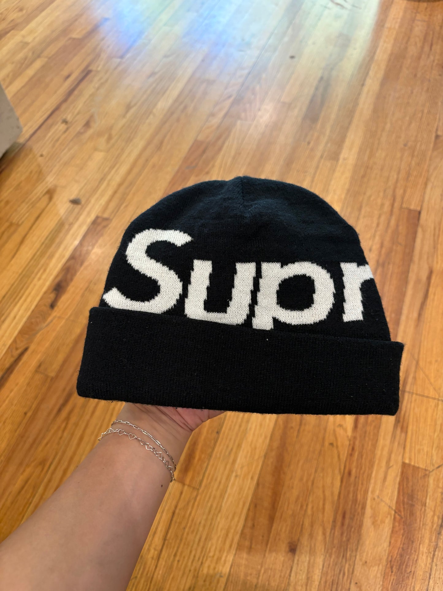 (OS) Supreme Beanie Script Logo Spell out