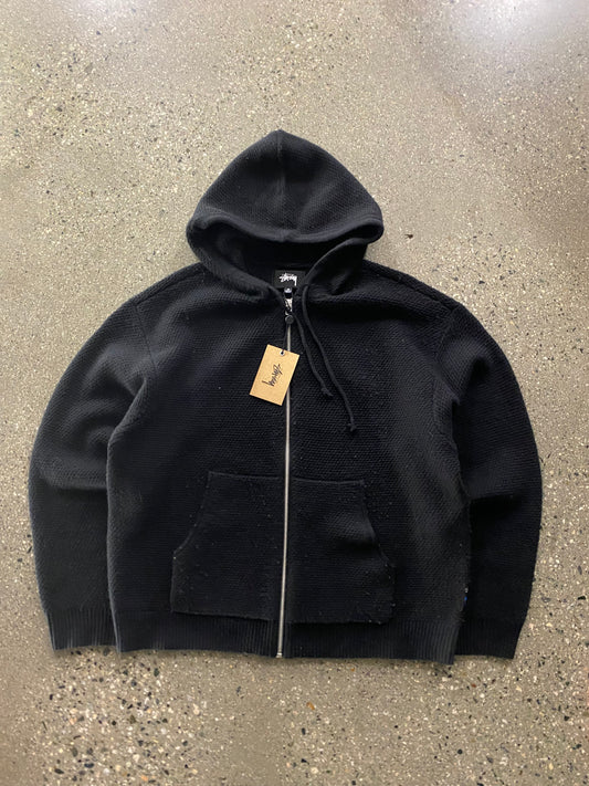 (M/L) Stussy Textured Knit Zip ( New with Tags - Retails for $235)