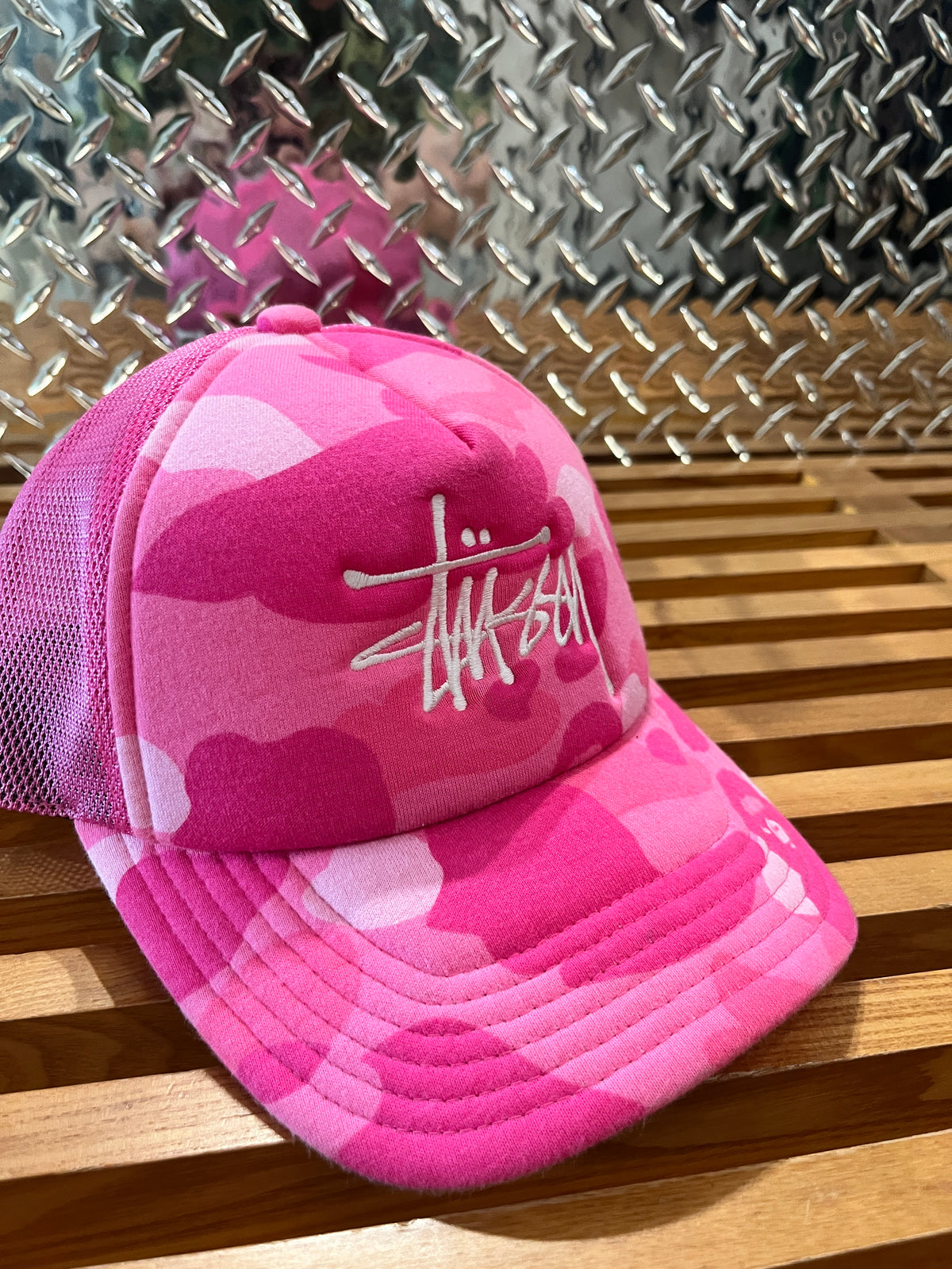 (OS) SS22 Bape x Stussy Trucker