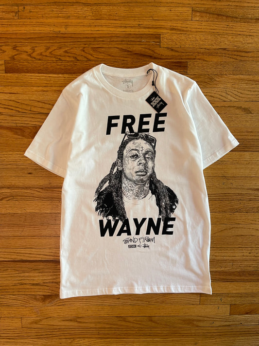 (S) Deadstock Unreleased 2010 Stussy 30th Anniversary “ Free Wayne” Tee - Comes with Dust Bag