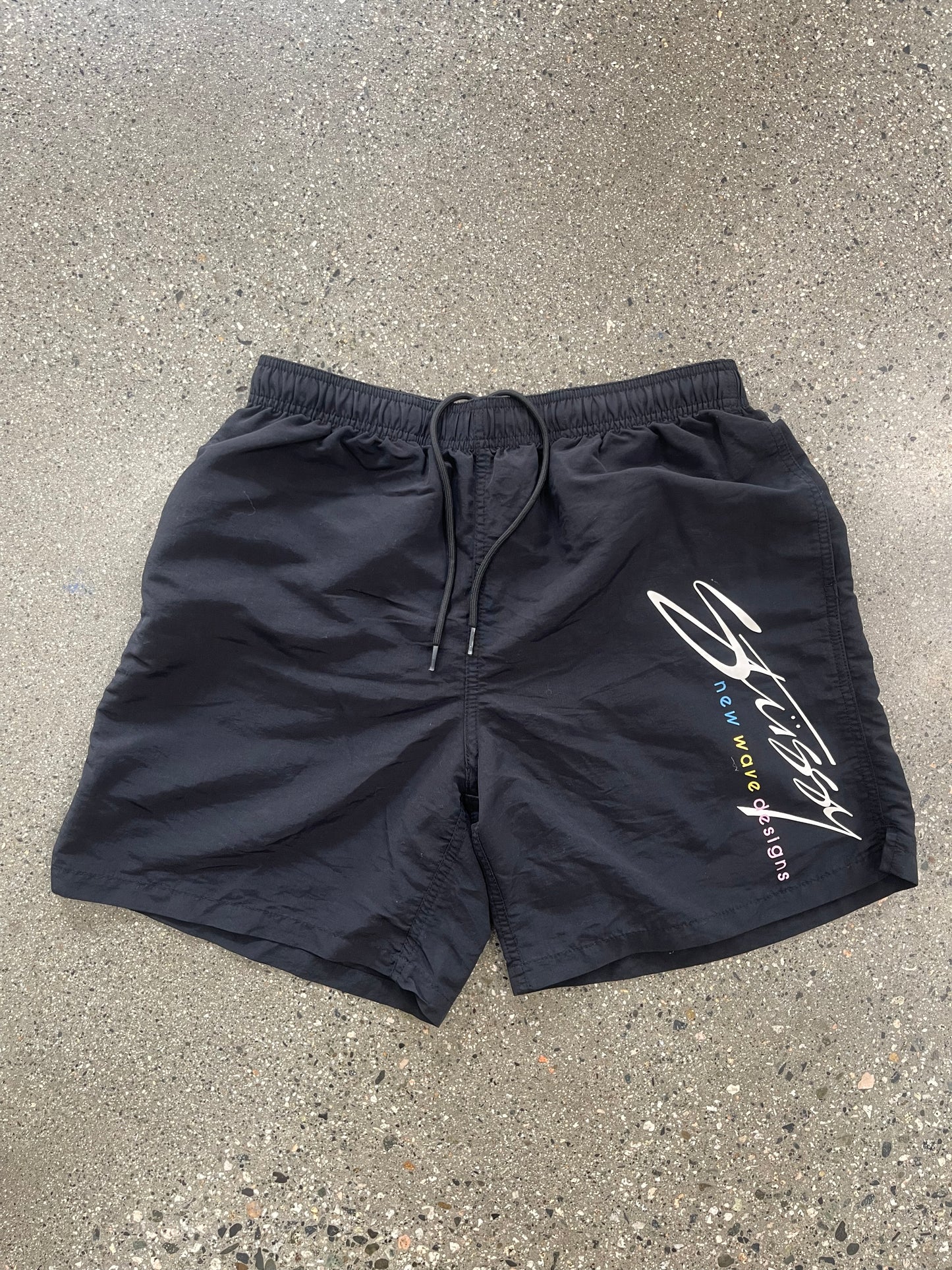 (M) Stussy New Wave Design Nylon Shorts